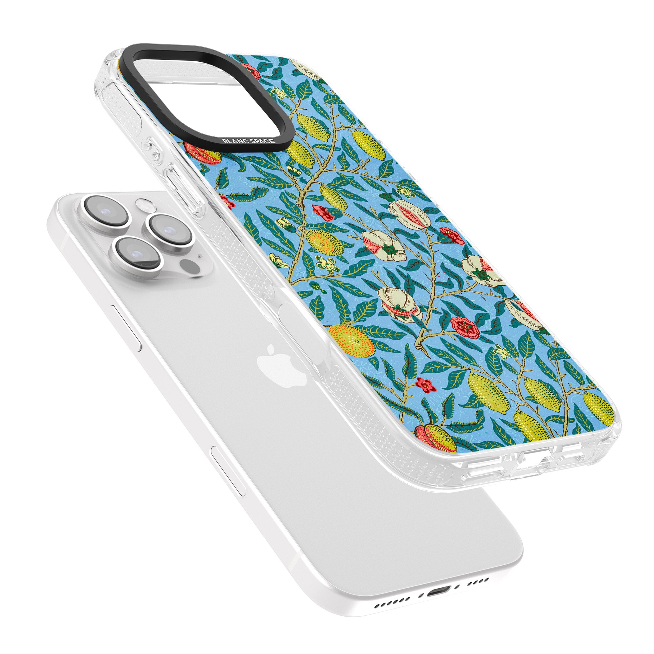 Vintage Fruits iPhone 16 Pro Max / 16 Pro Clear Case Impact Air - Blanc Space
