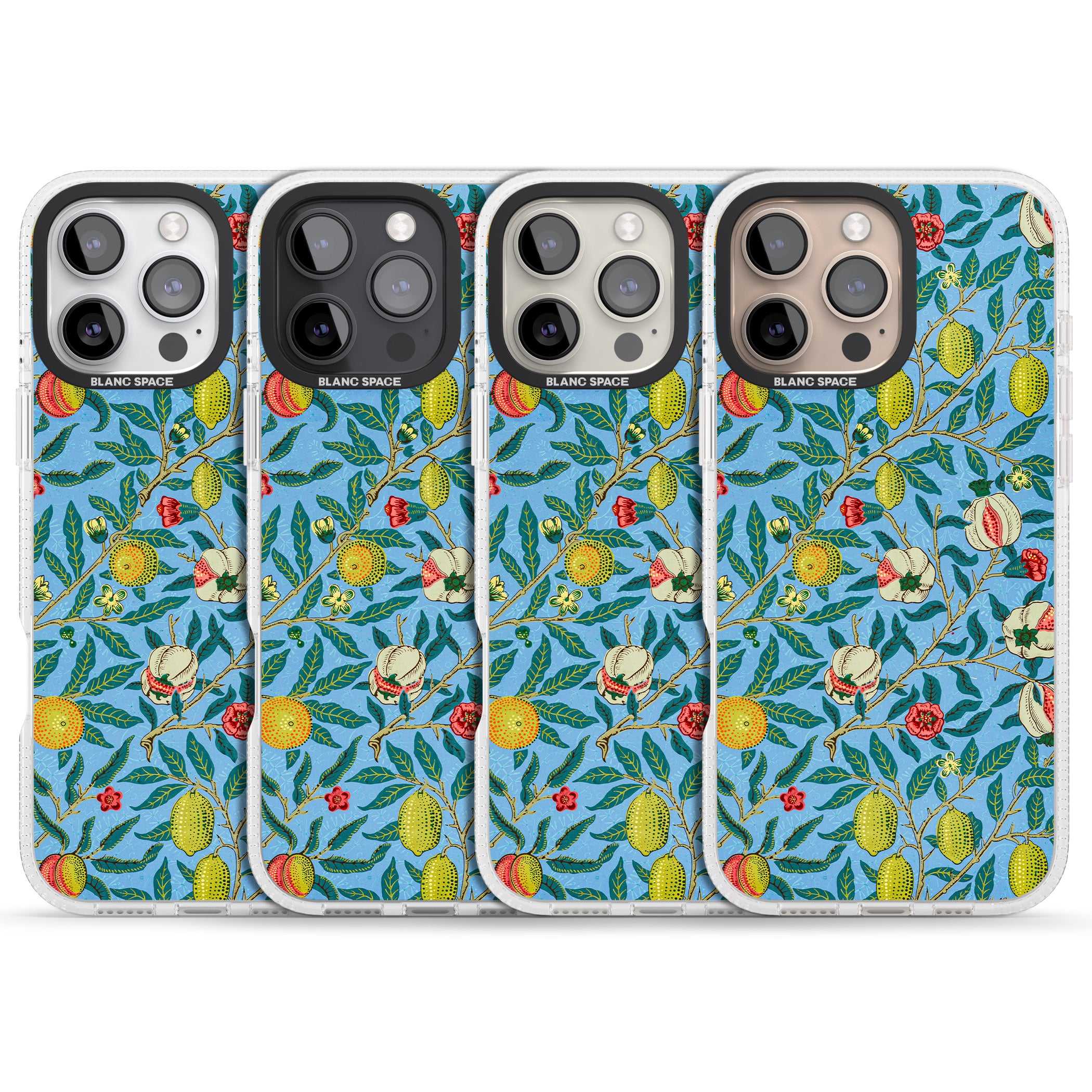 Vintage Fruits iPhone 16 Pro Max / 16 Pro Clear Case Impact Air - Blanc Space