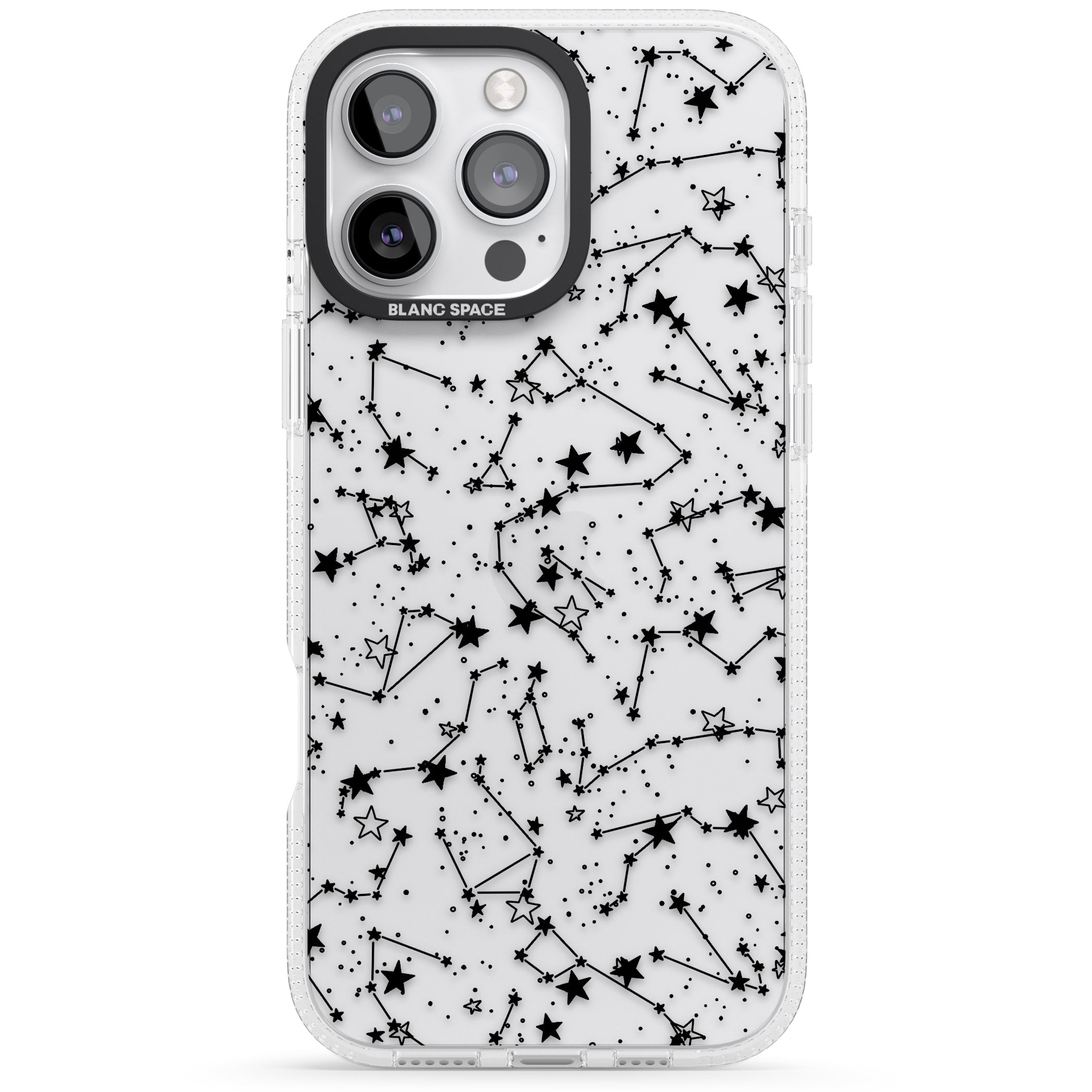 Constellations iPhone 16 Pro Max / 16 Pro Clear Case Impact Air - Blanc Space