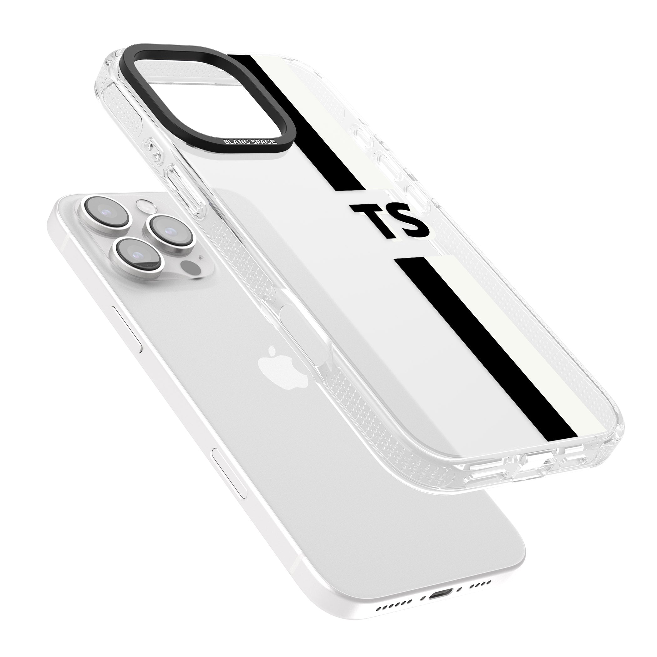 Personalised Clear Text 6A iPhone 16 Pro Max / 16 Pro Clear Case Impact Air - Blanc Space