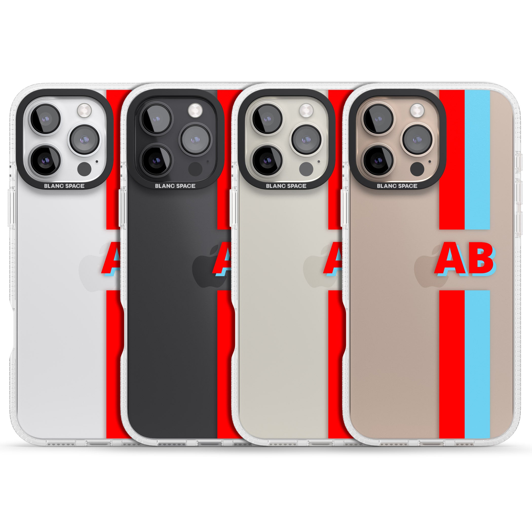 Personalised Clear Text 6B iPhone 16 Pro Max / 16 Pro Clear Case Impact Air - Blanc Space