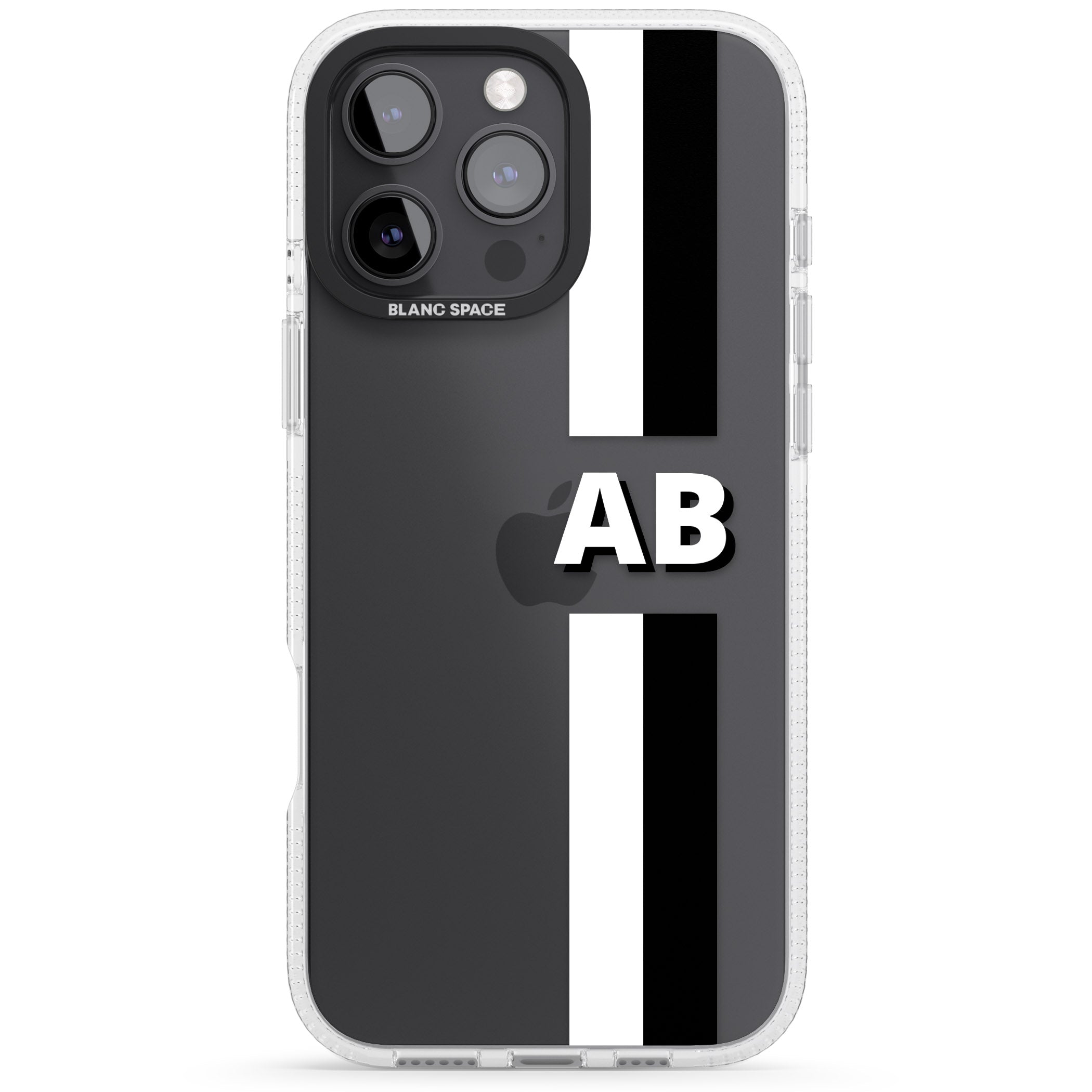 Personalised Clear Text 6E iPhone 16 Pro Max / 16 Pro Clear Case Impact Air - Blanc Space