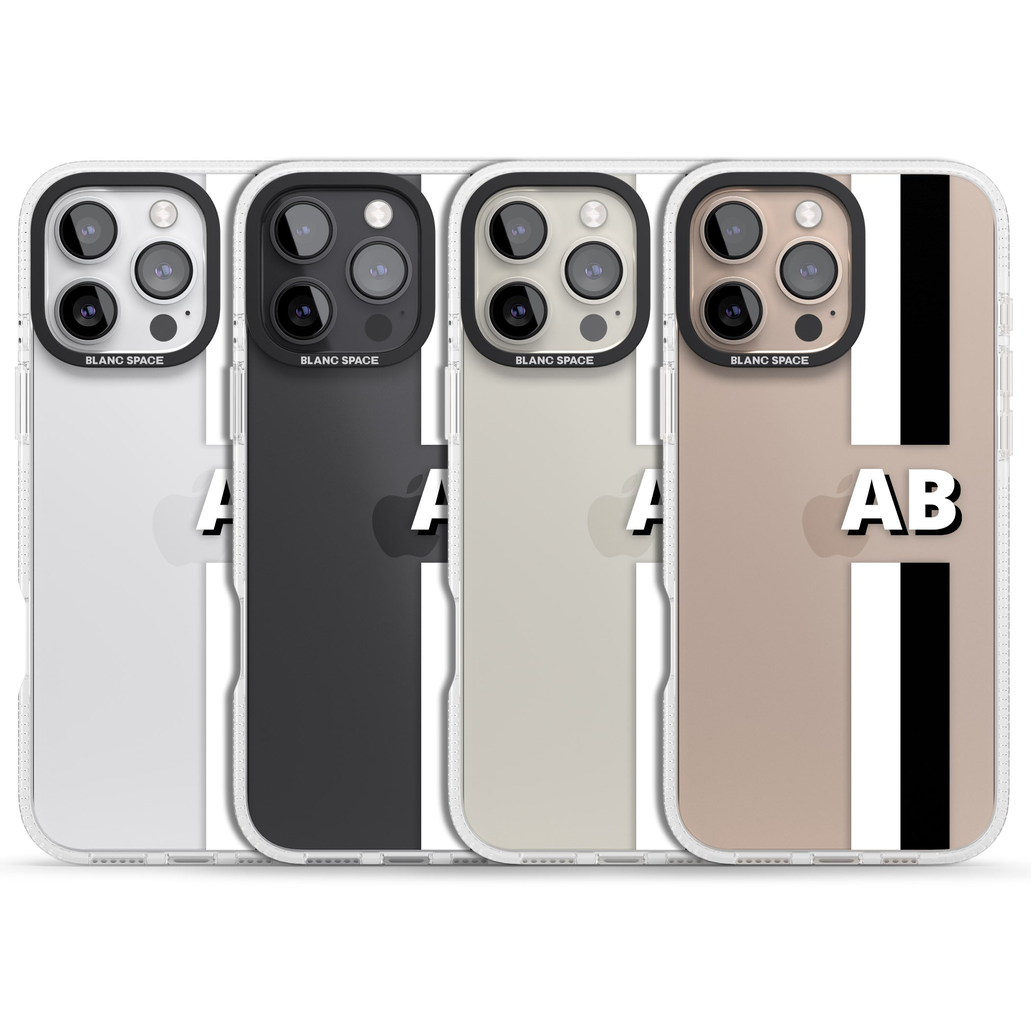 Personalised Clear Text 6E iPhone 16 Pro Max / 16 Pro Clear Case Impact Air - Blanc Space