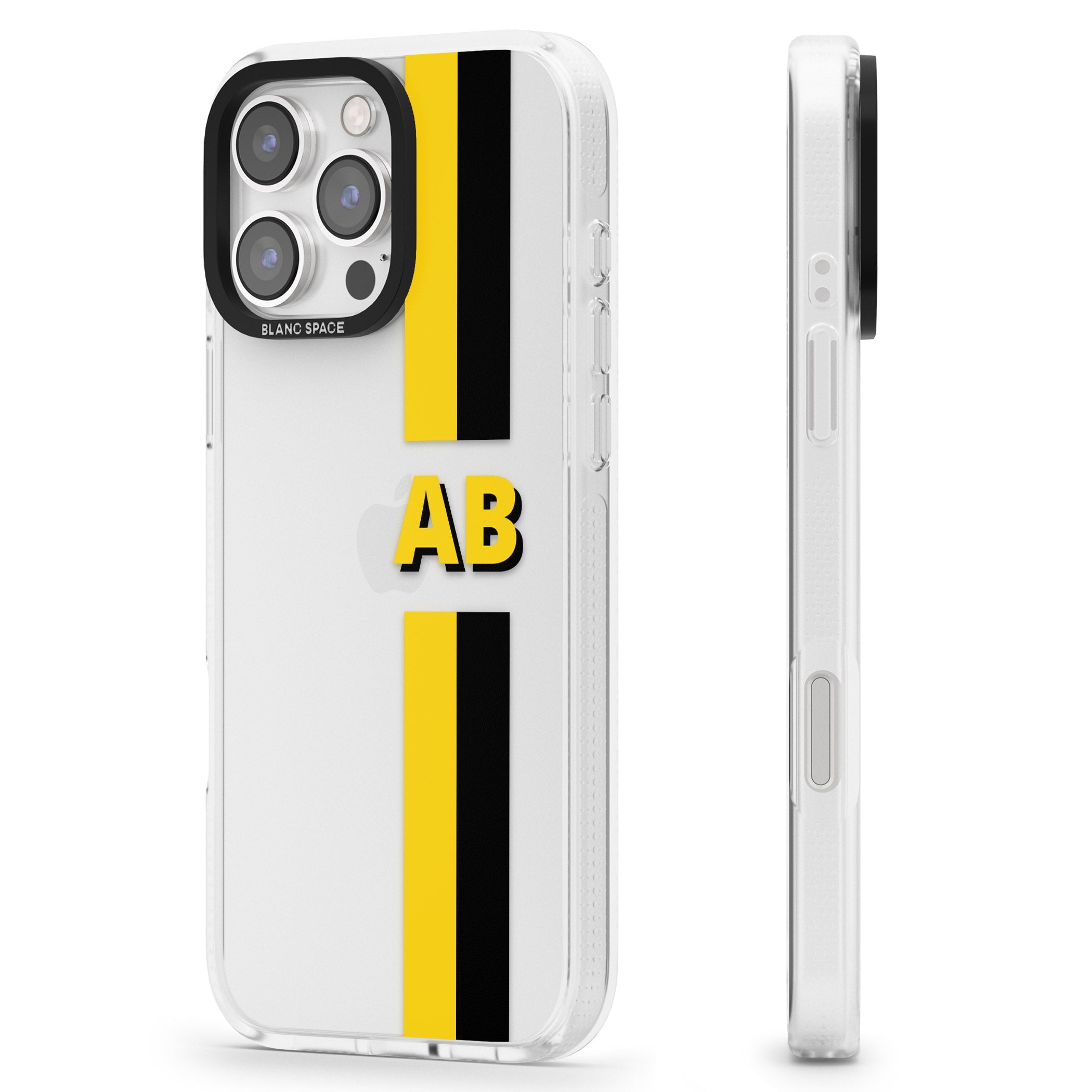 Personalised Clear Text 6F iPhone 16 Pro Max / 16 Pro Clear Case Impact Air - Blanc Space