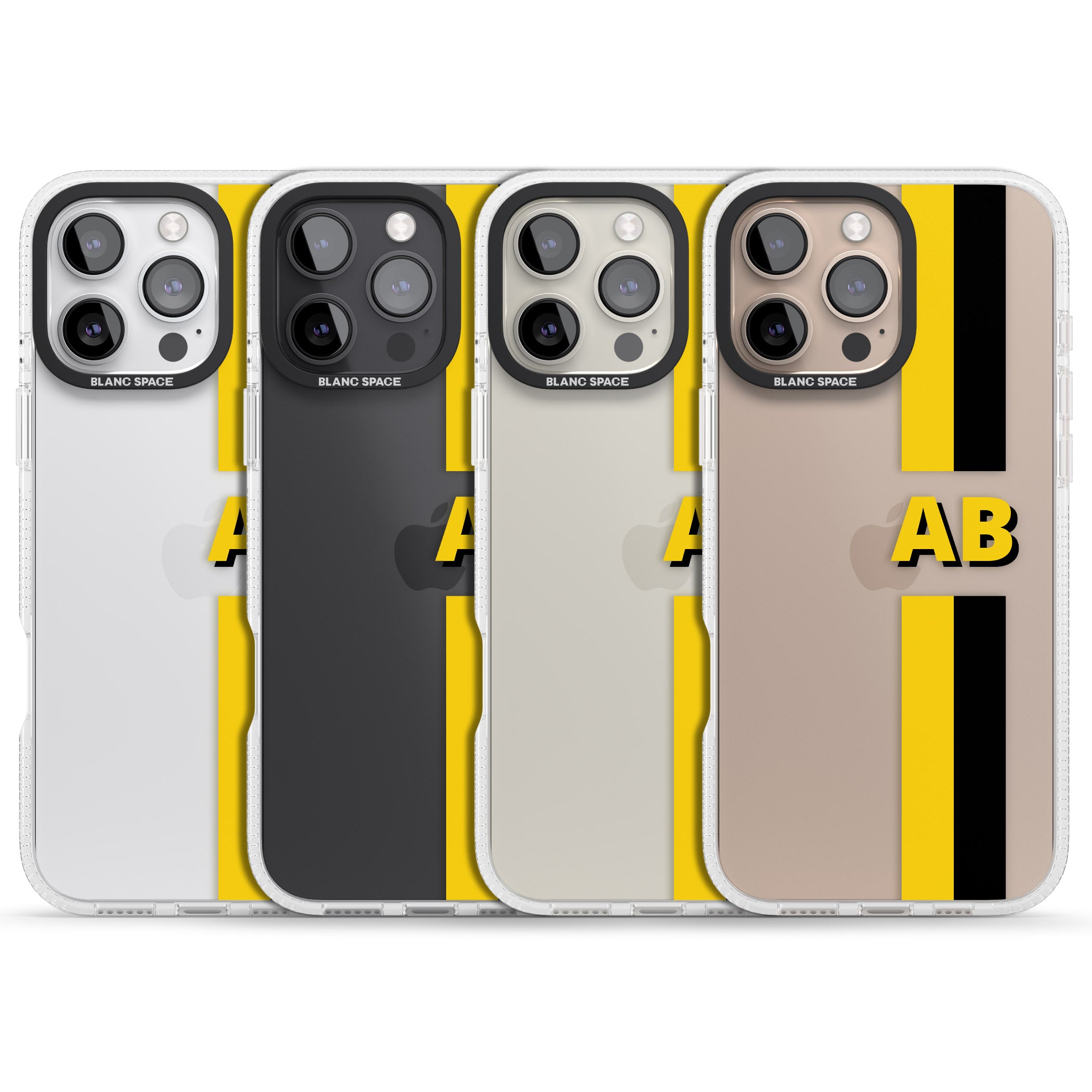 Personalised Clear Text 6F iPhone 16 Pro Max / 16 Pro Clear Case Impact Air - Blanc Space