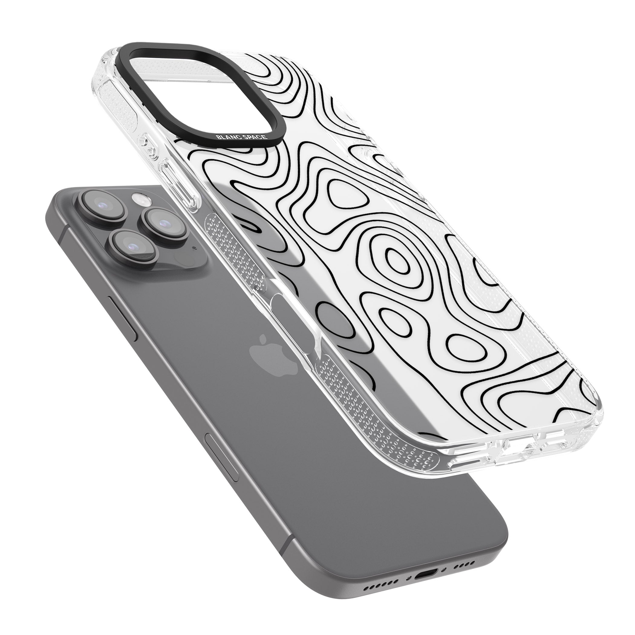 Damascus Steel iPhone 16 Pro Max / 16 Pro Clear Case Impact Air - Blanc Space