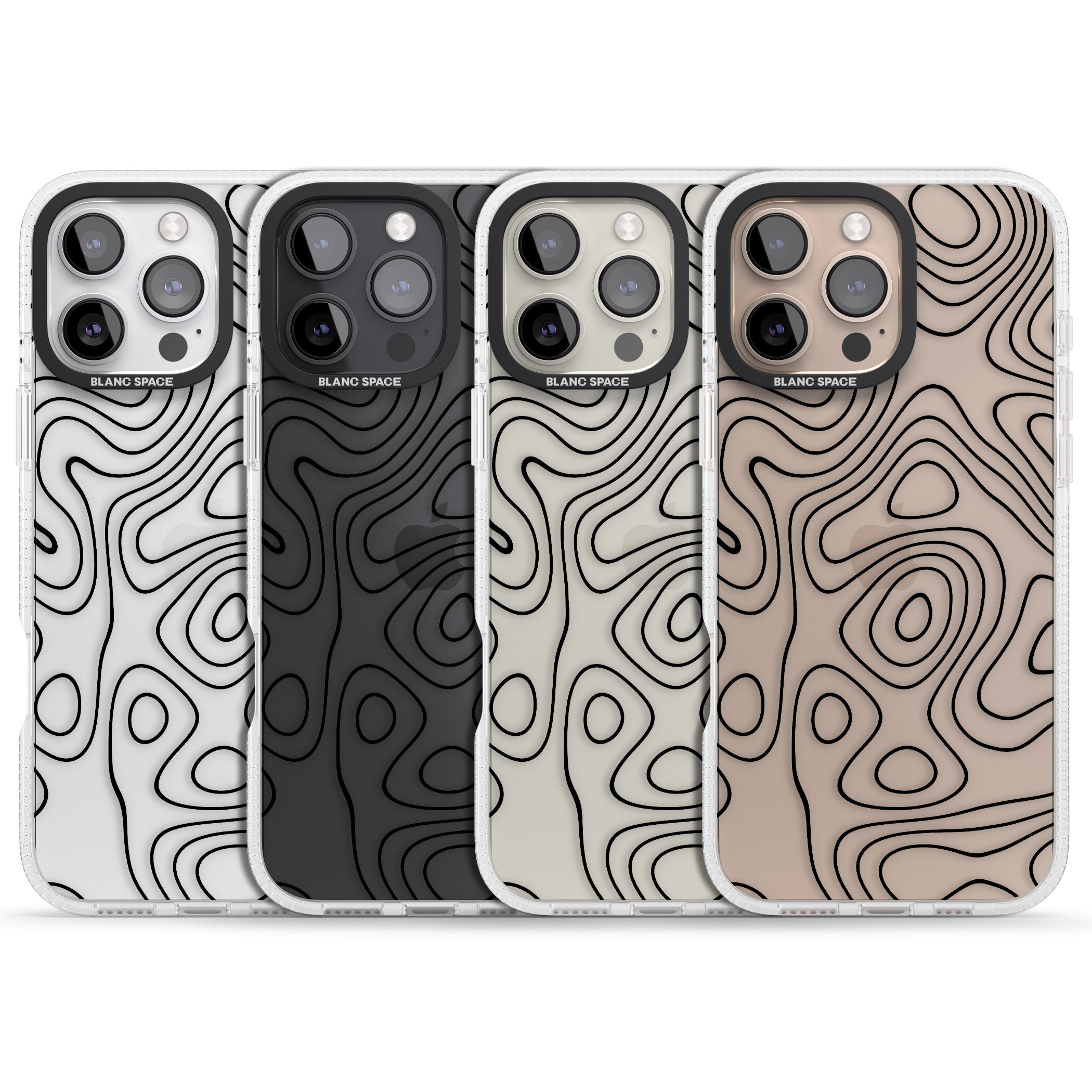 Damascus Steel iPhone 16 Pro Max / 16 Pro Clear Case Impact Air - Blanc Space