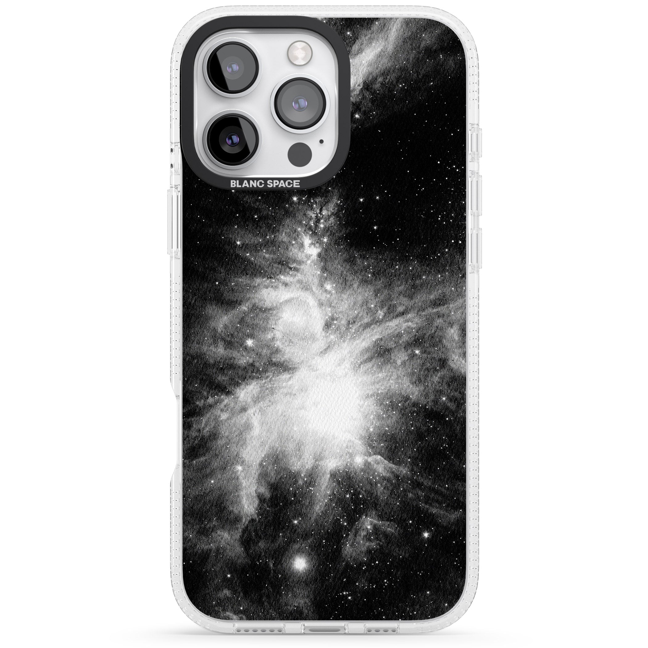 Galaxy Stripe iPhone 16 Pro Max / 16 Pro Clear Case Impact Air - Blanc Space