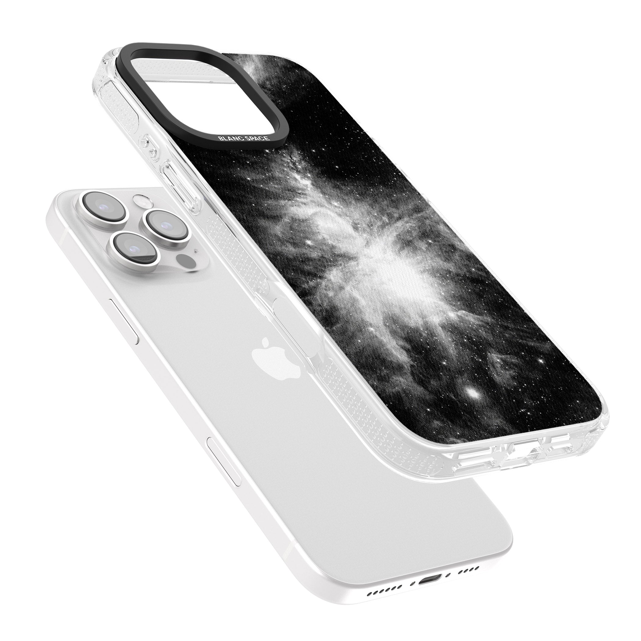 Galaxy Stripe iPhone 16 Pro Max / 16 Pro Clear Case Impact Air - Blanc Space