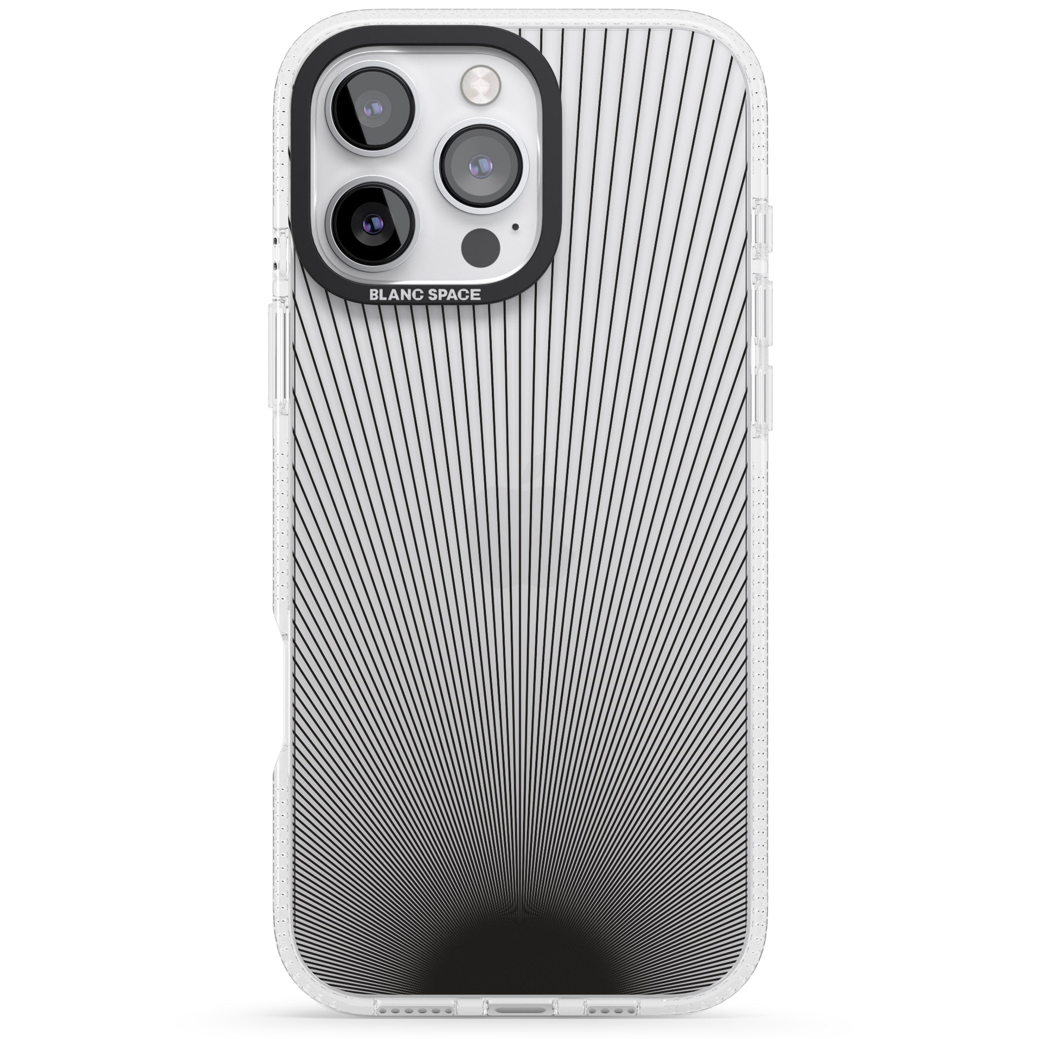 Abstract Lines: Sunset iPhone 16 Pro Max / 16 Pro Clear Case Impact Air - Blanc Space