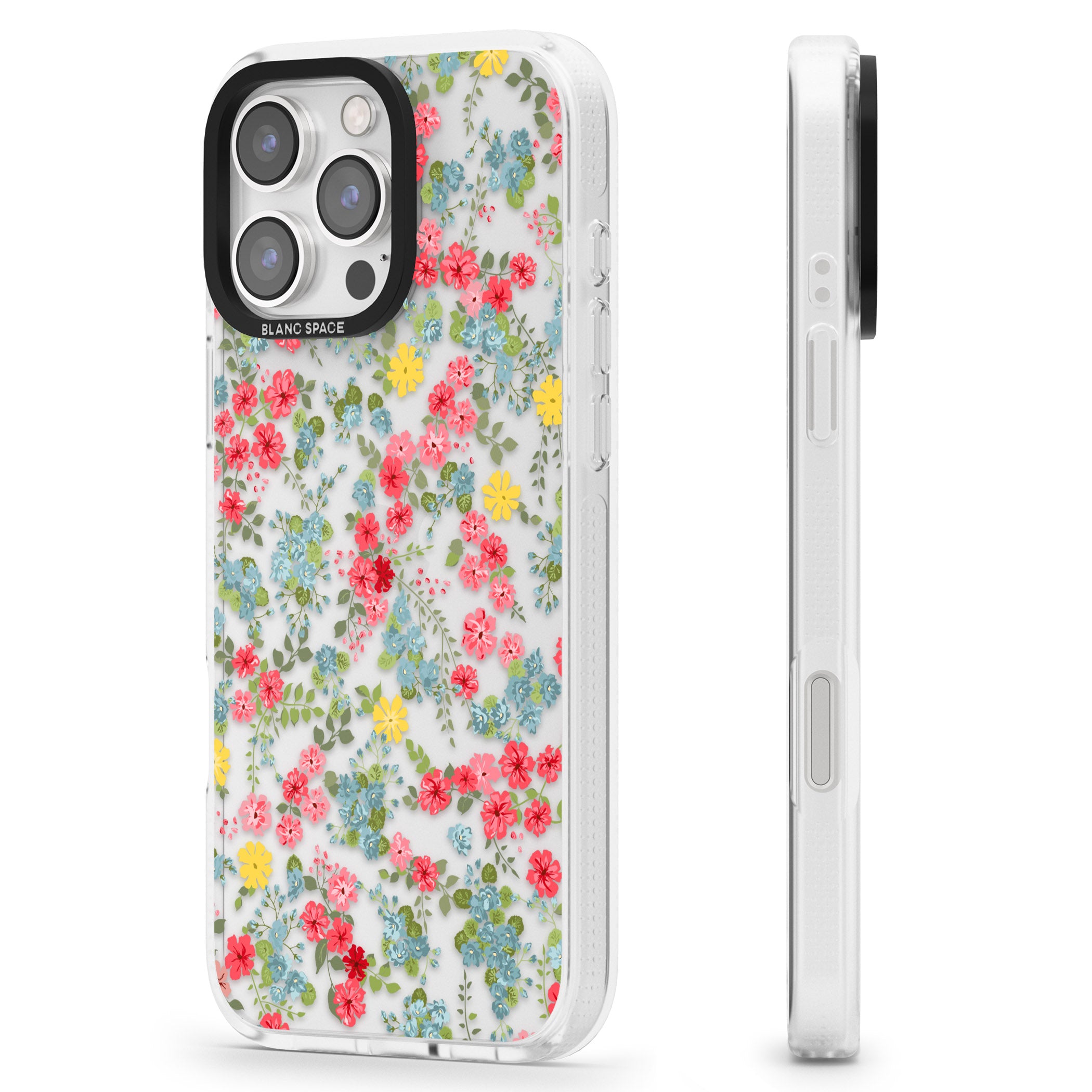 Sanremo Meadow iPhone 16 Pro Max / 16 Pro Clear Case Impact Air - Blanc Space