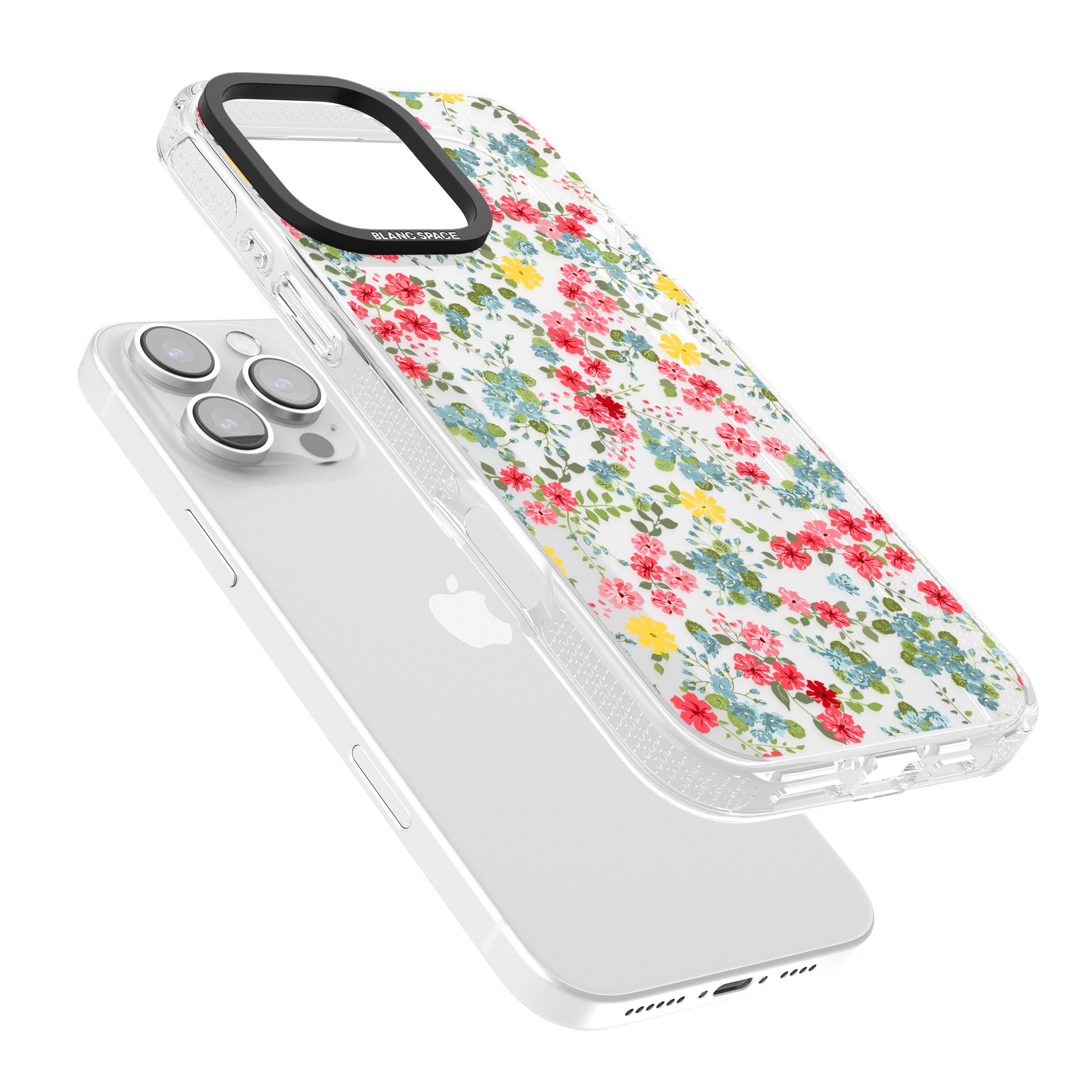 Sanremo Meadow iPhone 16 Pro Max / 16 Pro Clear Case Impact Air - Blanc Space