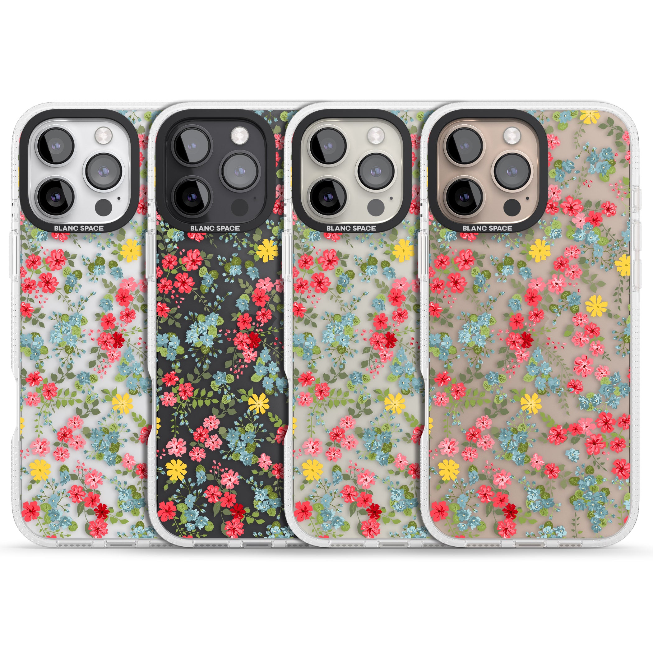 Sanremo Meadow iPhone 16 Pro Max / 16 Pro Clear Case Impact Air - Blanc Space