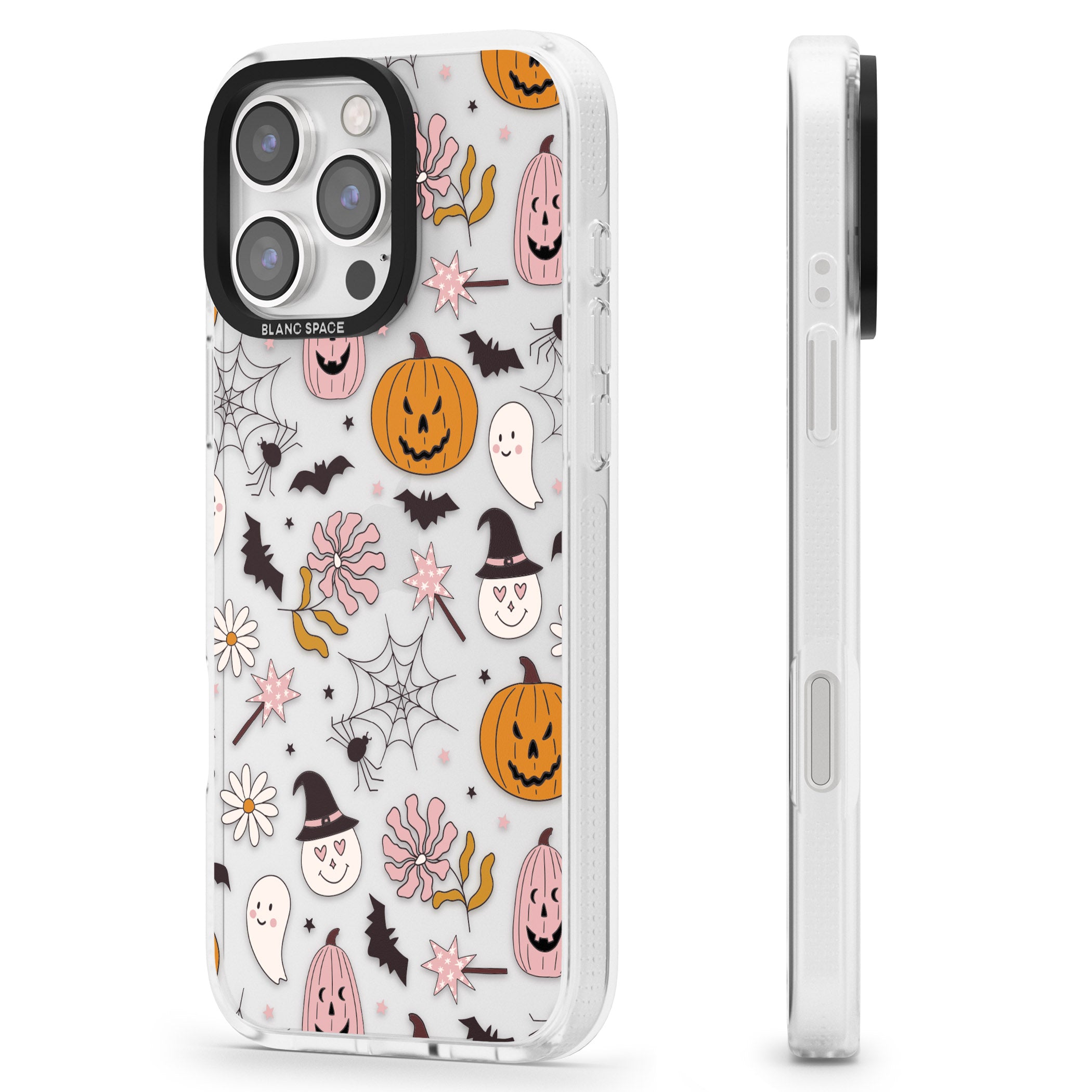 Spooky Mix iPhone 16 Pro Max / 16 Pro Clear Case Impact Air - Blanc Space