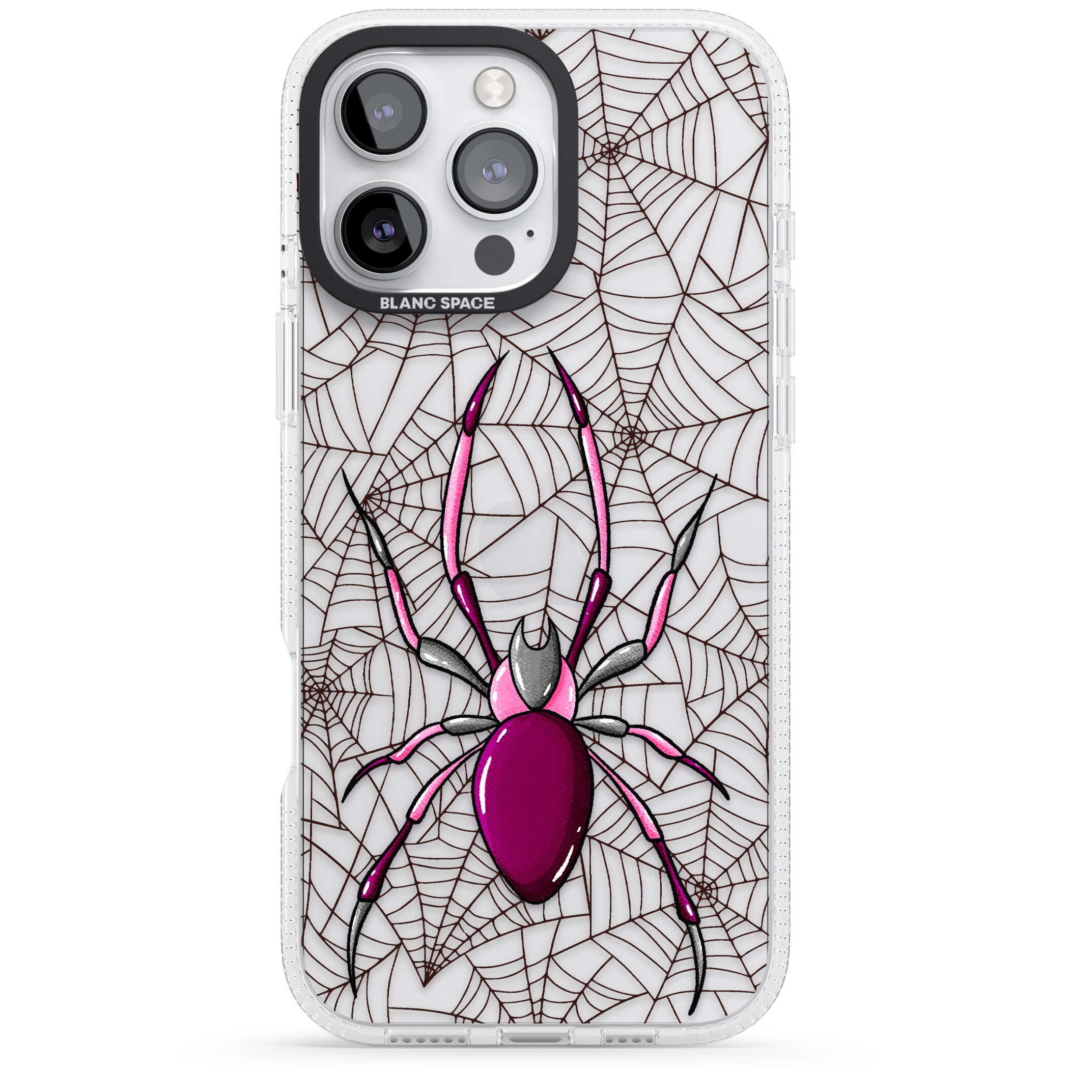 Arachnophobia iPhone 16 Pro Max / 16 Pro Clear Case Impact Air - Blanc Space