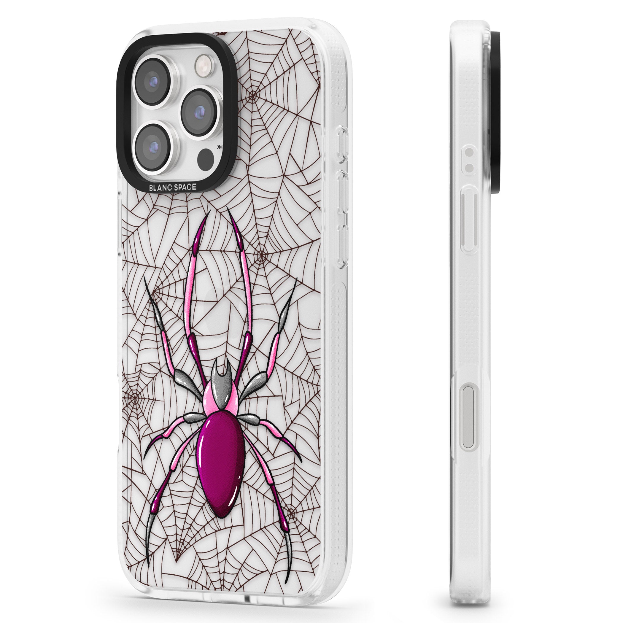 Arachnophobia iPhone 16 Pro Max / 16 Pro Clear Case Impact Air - Blanc Space