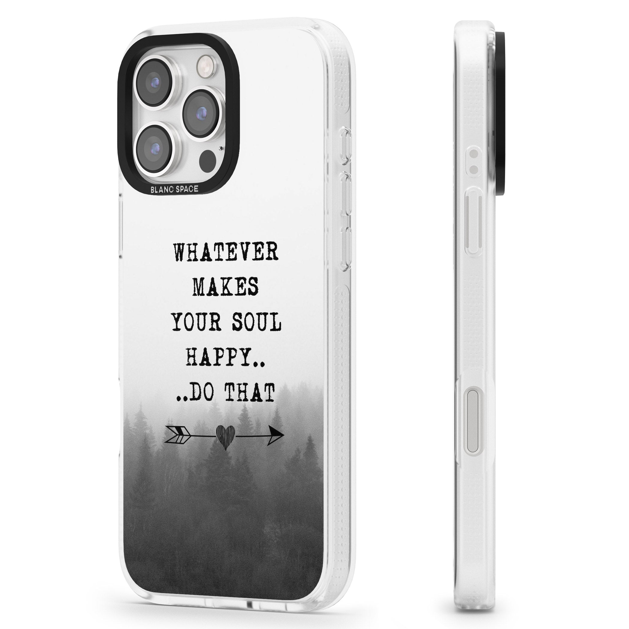 Whatever Makes Your Soul Quote iPhone 16 Pro Max / 16 Pro Clear Case Impact Air - Blanc Space