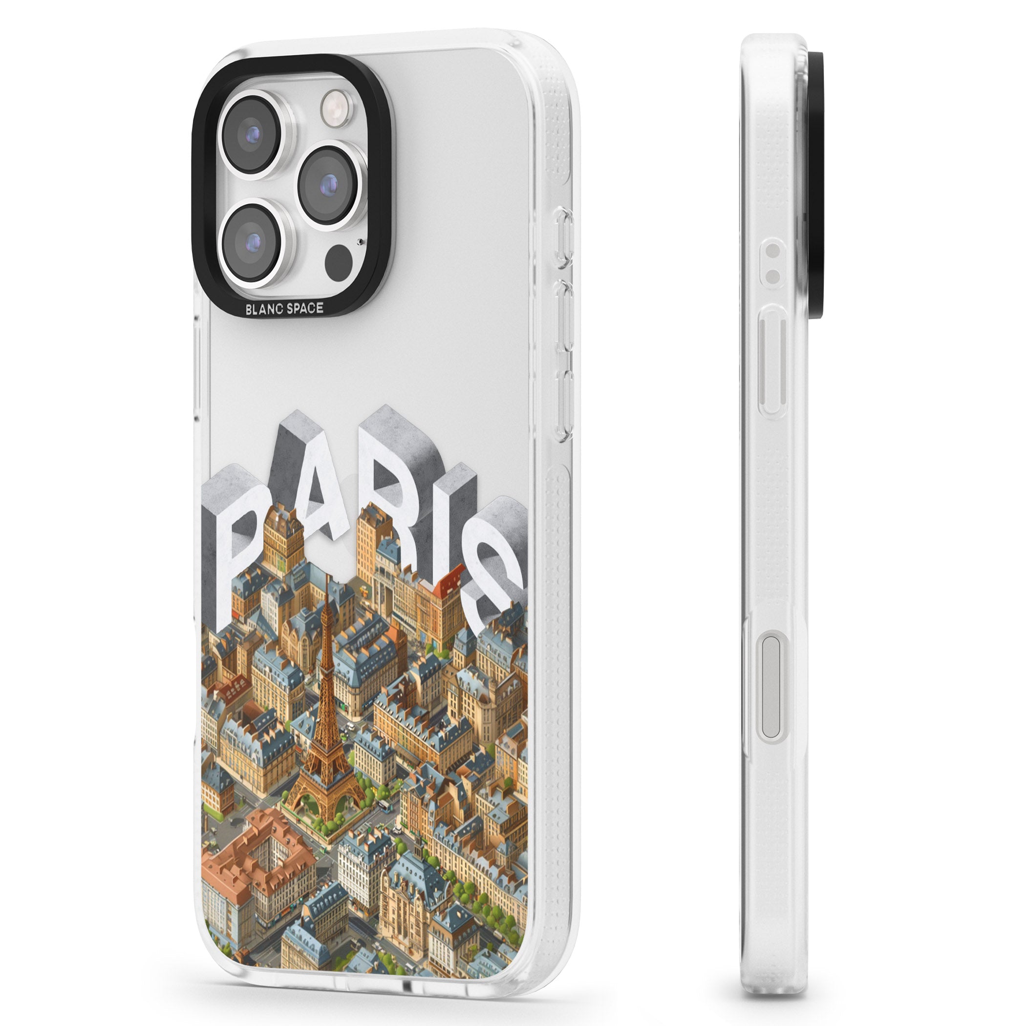 Paris iPhone 16 Pro Max / 16 Pro Clear Case Impact Air - Blanc Space