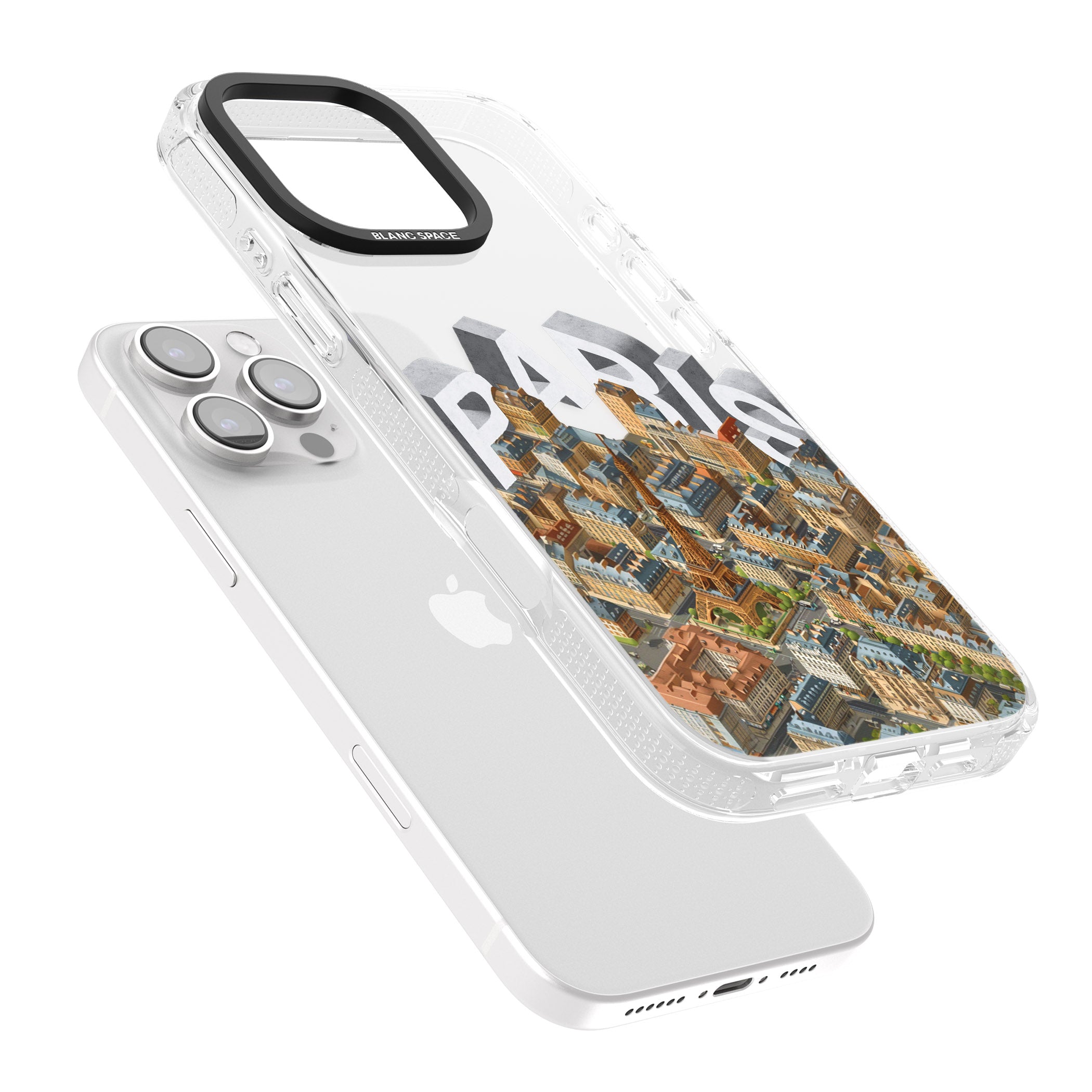 Paris iPhone 16 Pro Max / 16 Pro Clear Case Impact Air - Blanc Space