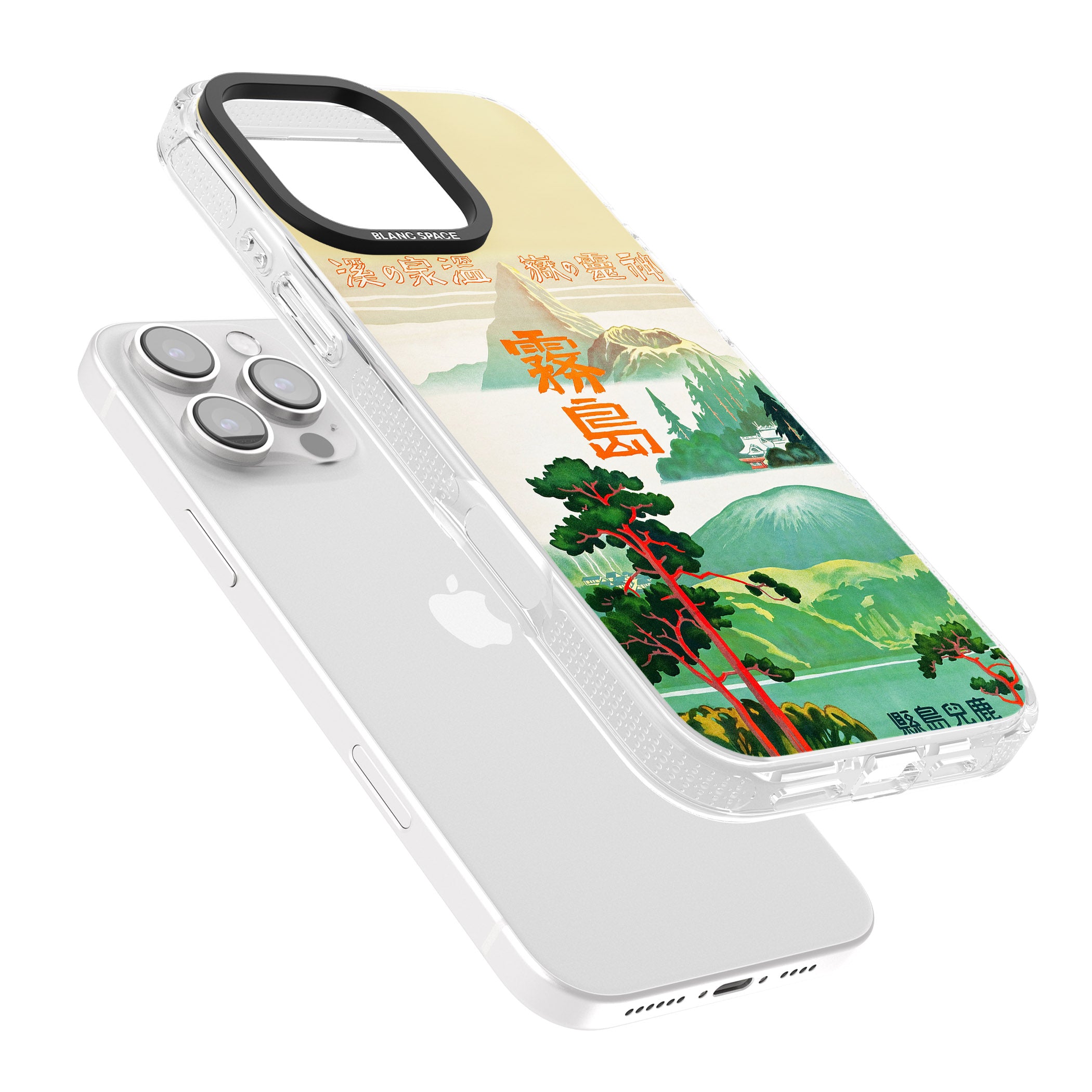 Japan Travel Poster (1930s) iPhone 16 Pro Max / 16 Pro Clear Case Impact Air - Blanc Space
