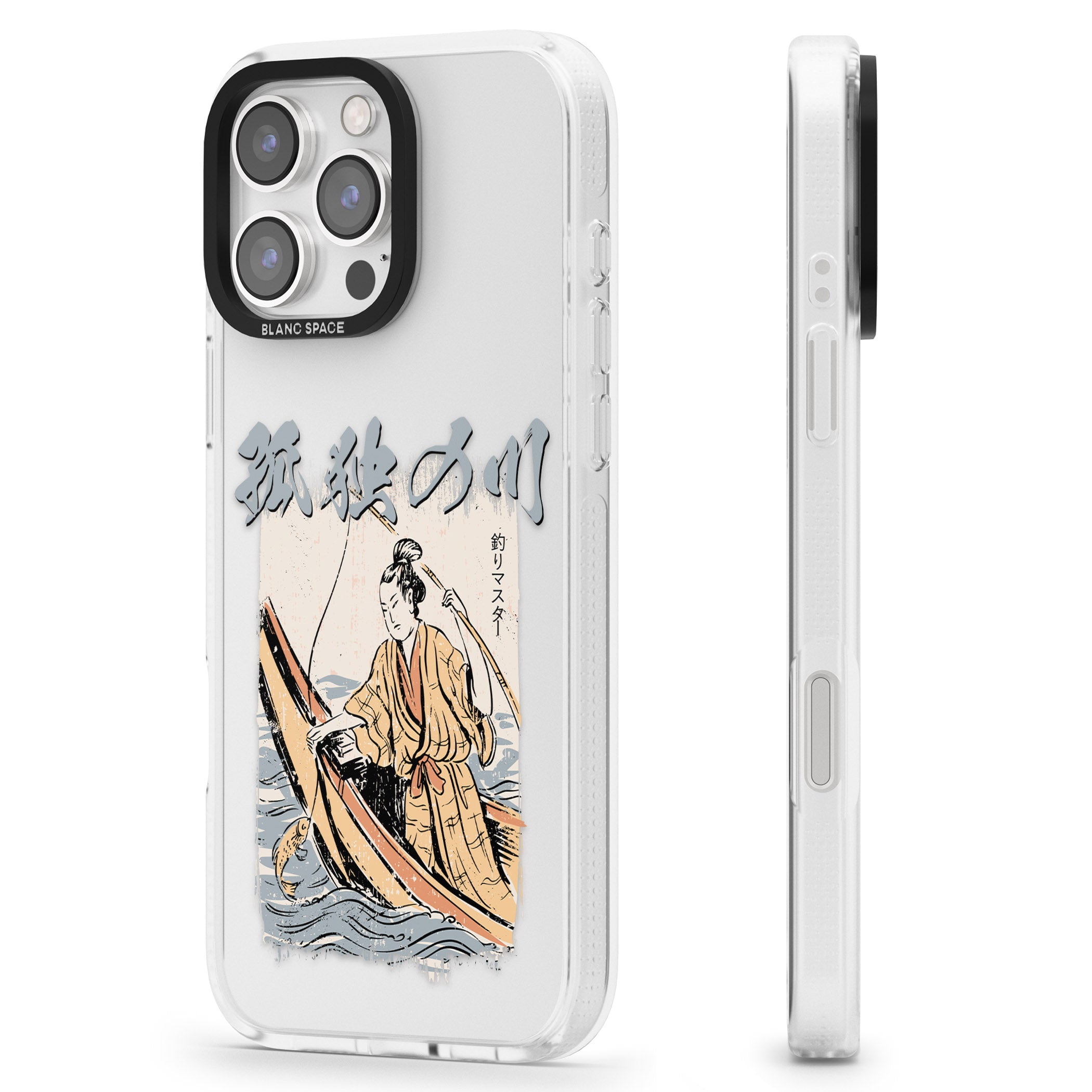 Japanese River iPhone 16 Pro Max / 16 Pro Clear Case Impact Air - Blanc Space