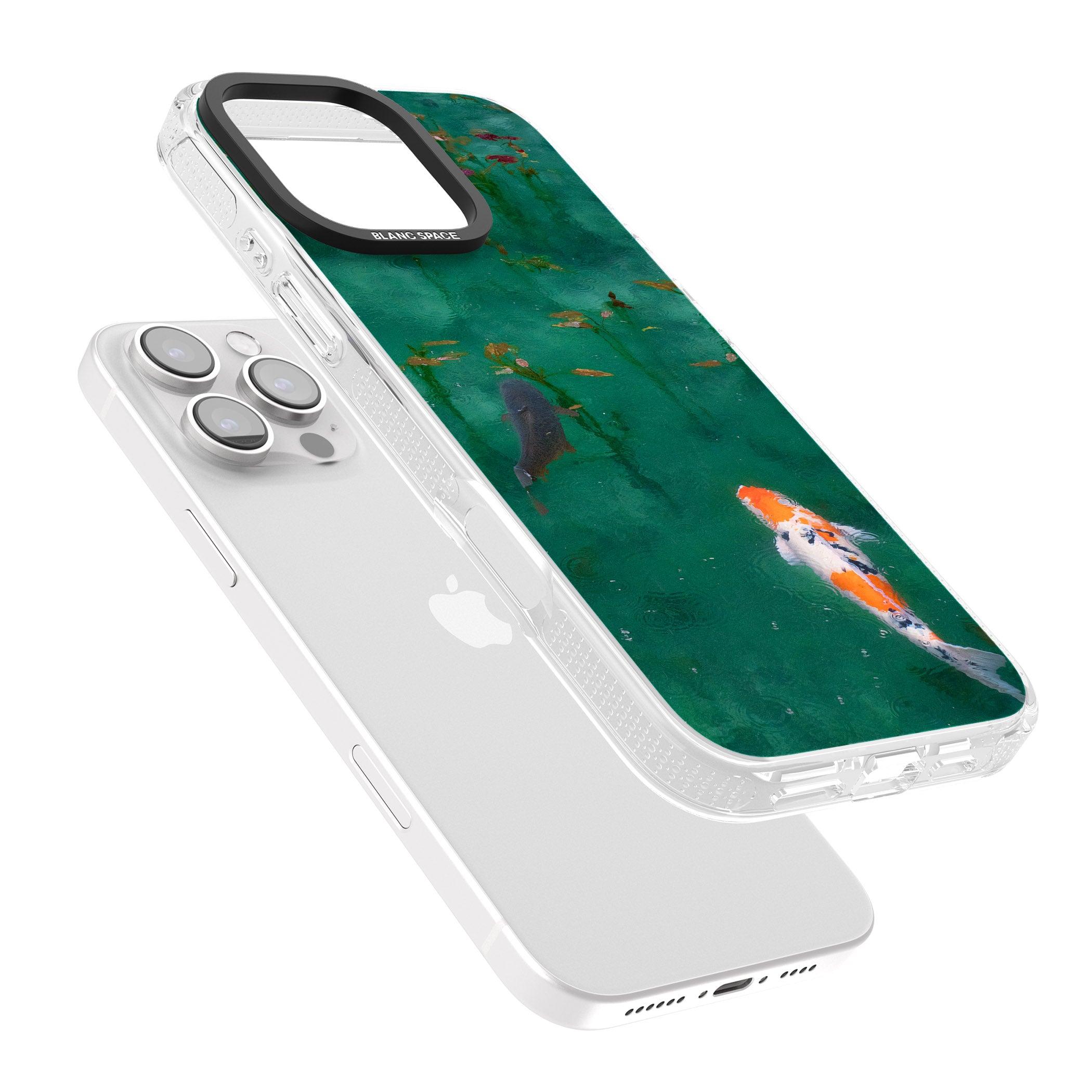 Koi Fish iPhone 16 Pro Max / 16 Pro Clear Case Impact Air - Blanc Space