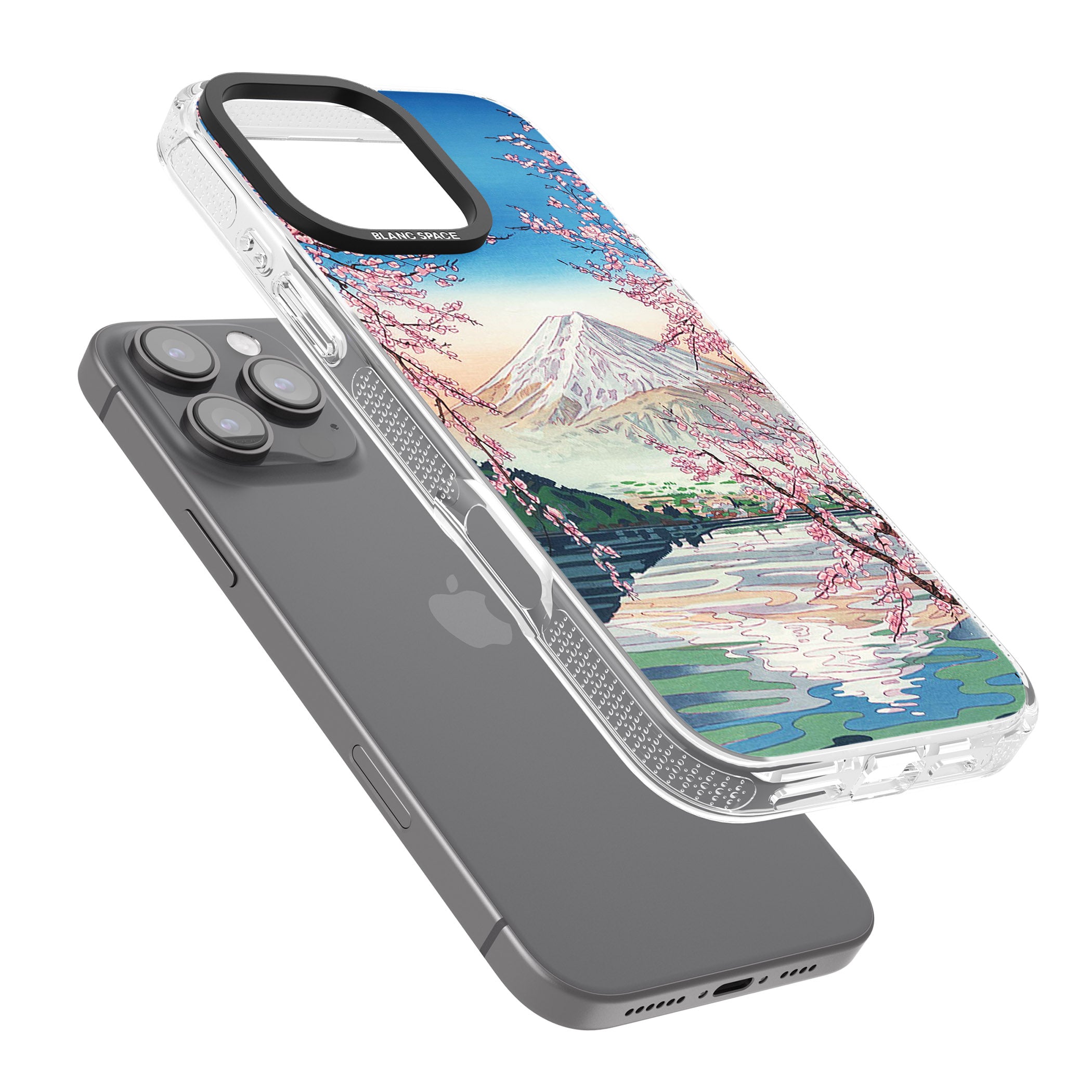 Mt. Fuji from Lake Kawaguchi iPhone 16 Pro Max / 16 Pro Clear Case Impact Air - Blanc Space