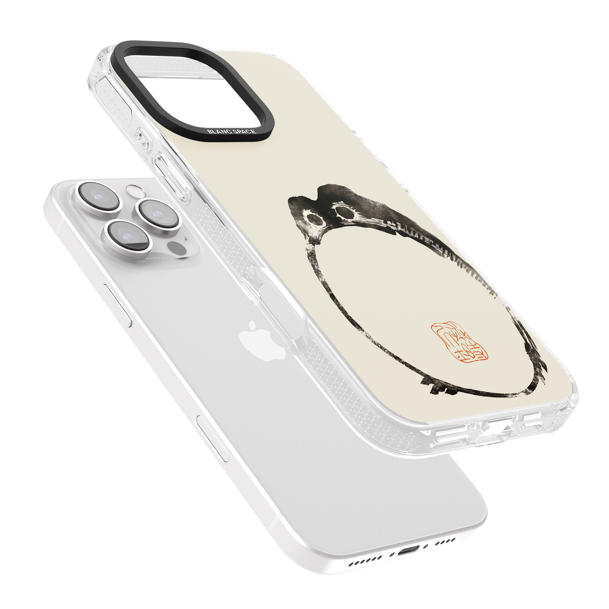 Matsumoto Hoji Round Frog iPhone 16 Pro Max / 16 Pro Clear Case Impact Air - Blanc Space