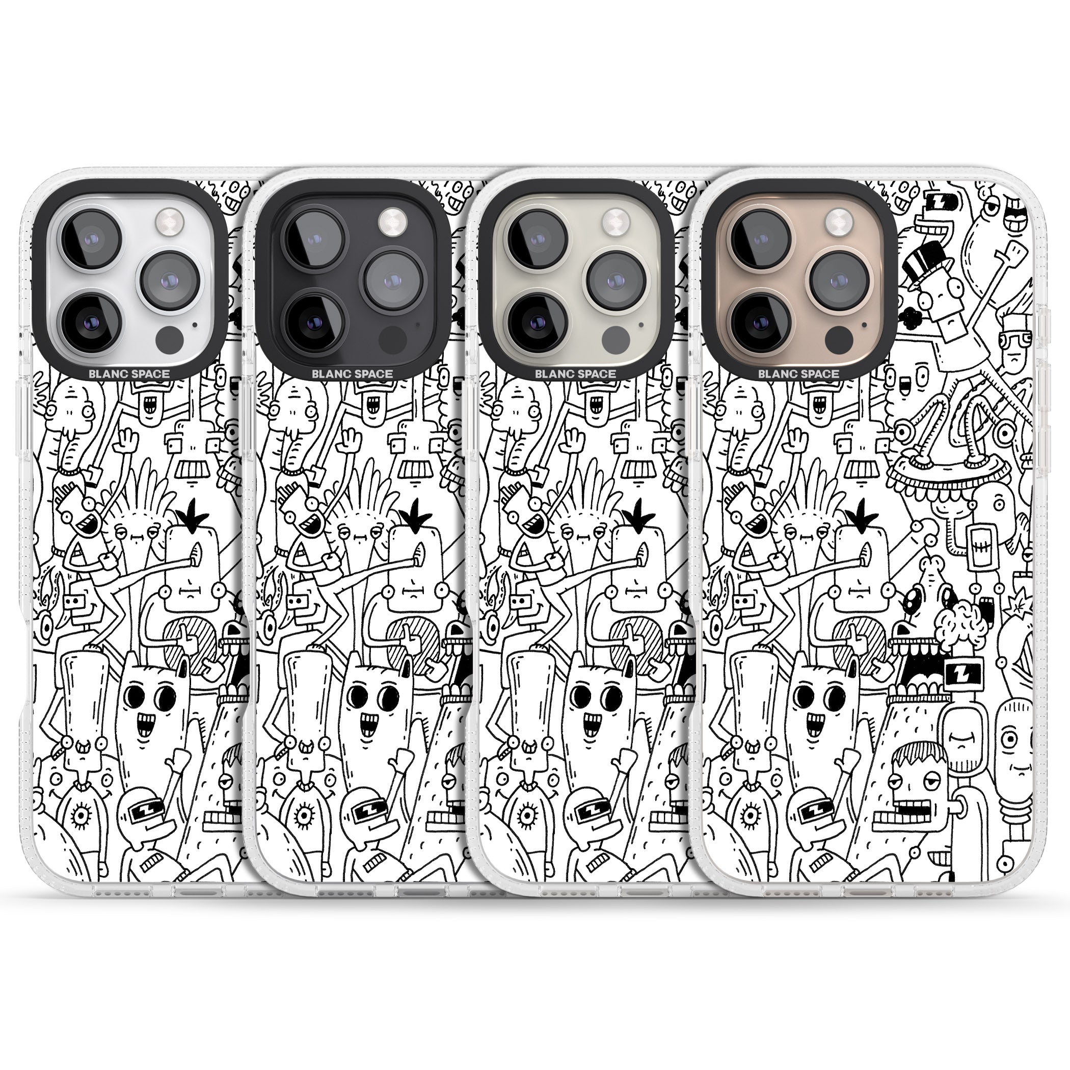 Stack Original iPhone 16 Pro Max / 16 Pro Clear Case Impact Air - Blanc Space
