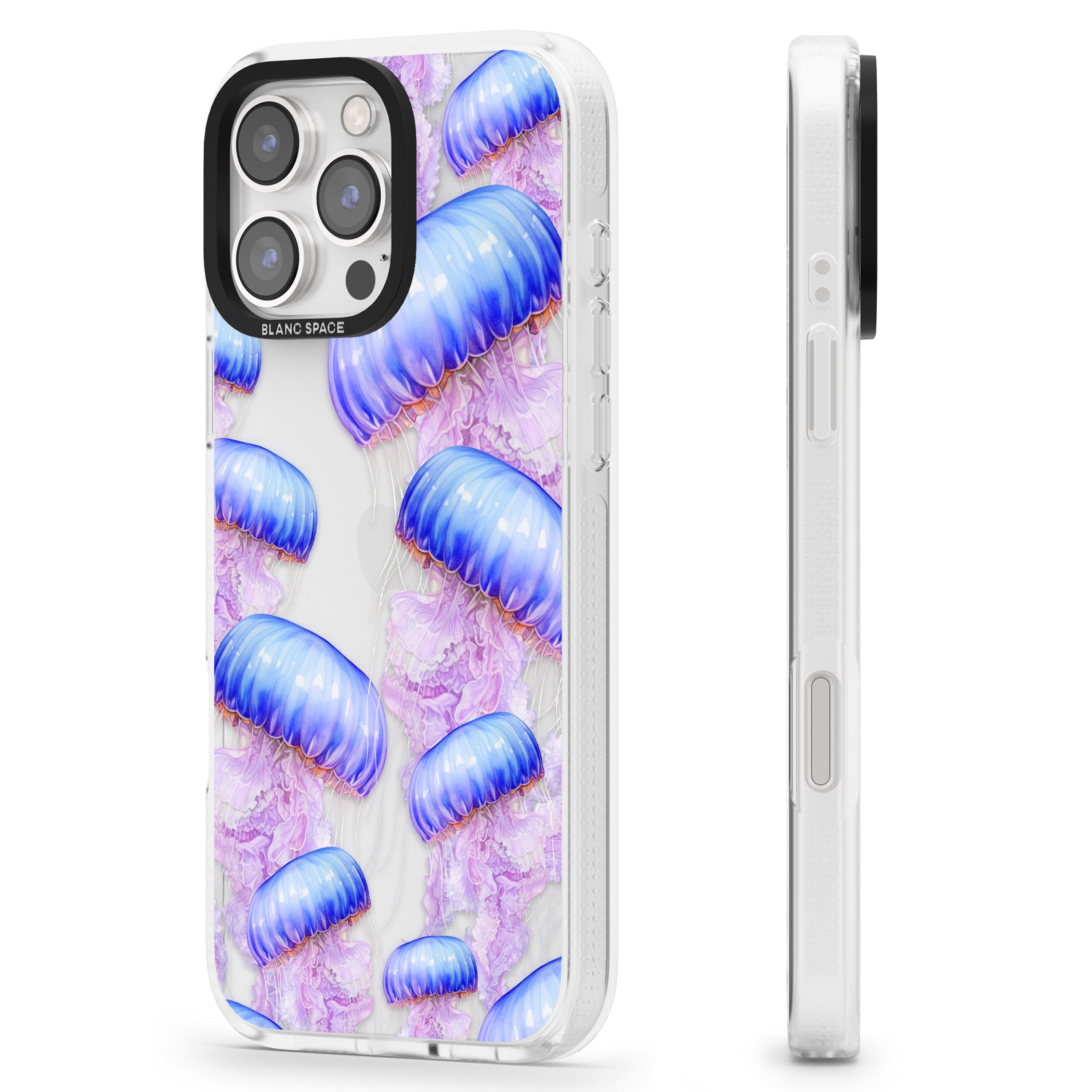 Jellyfish iPhone 16 Pro Max / 16 Pro Clear Case Impact Air - Blanc Space