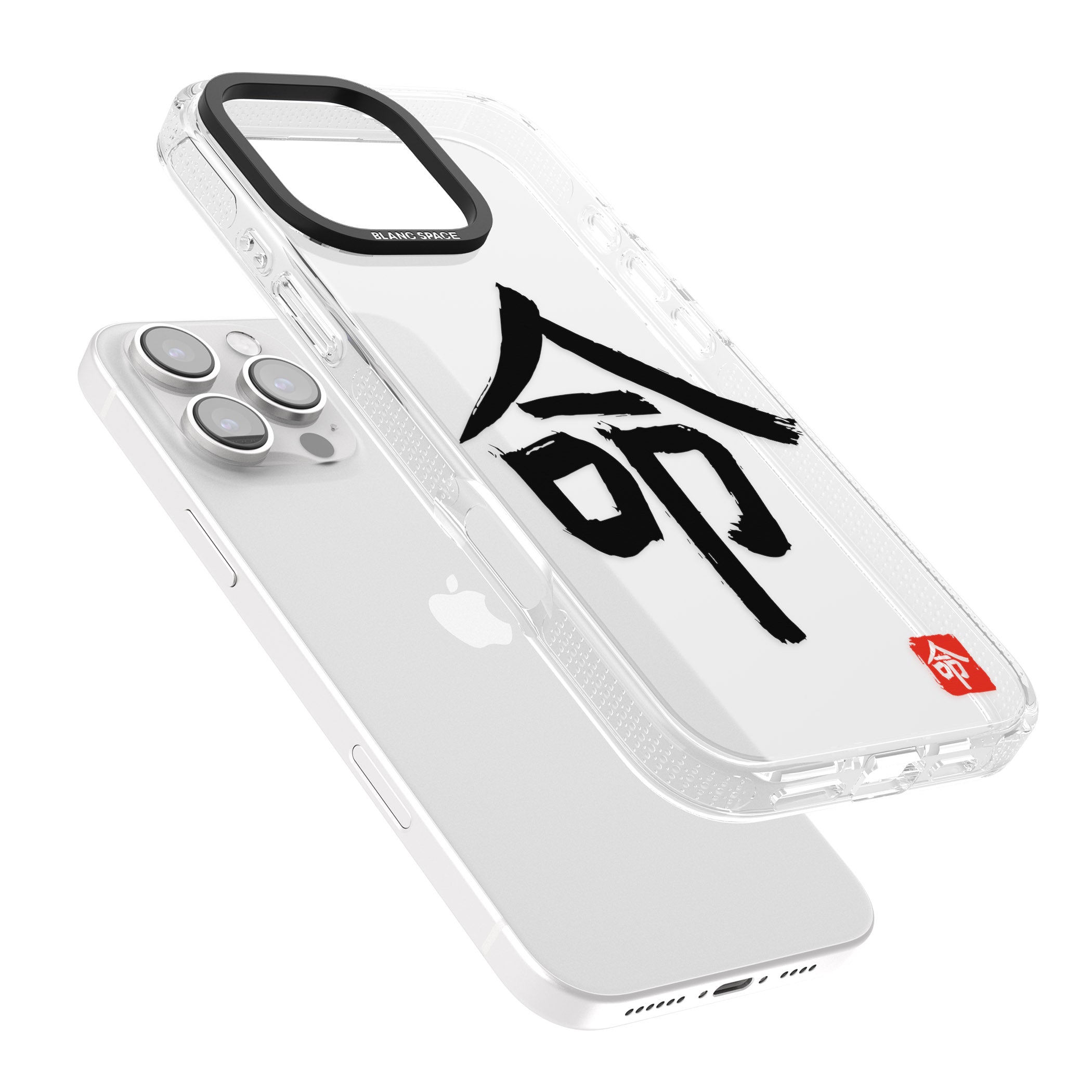Japanese Kanji - Life iPhone 16 Pro Max / 16 Pro Clear Case Impact Air - Blanc Space