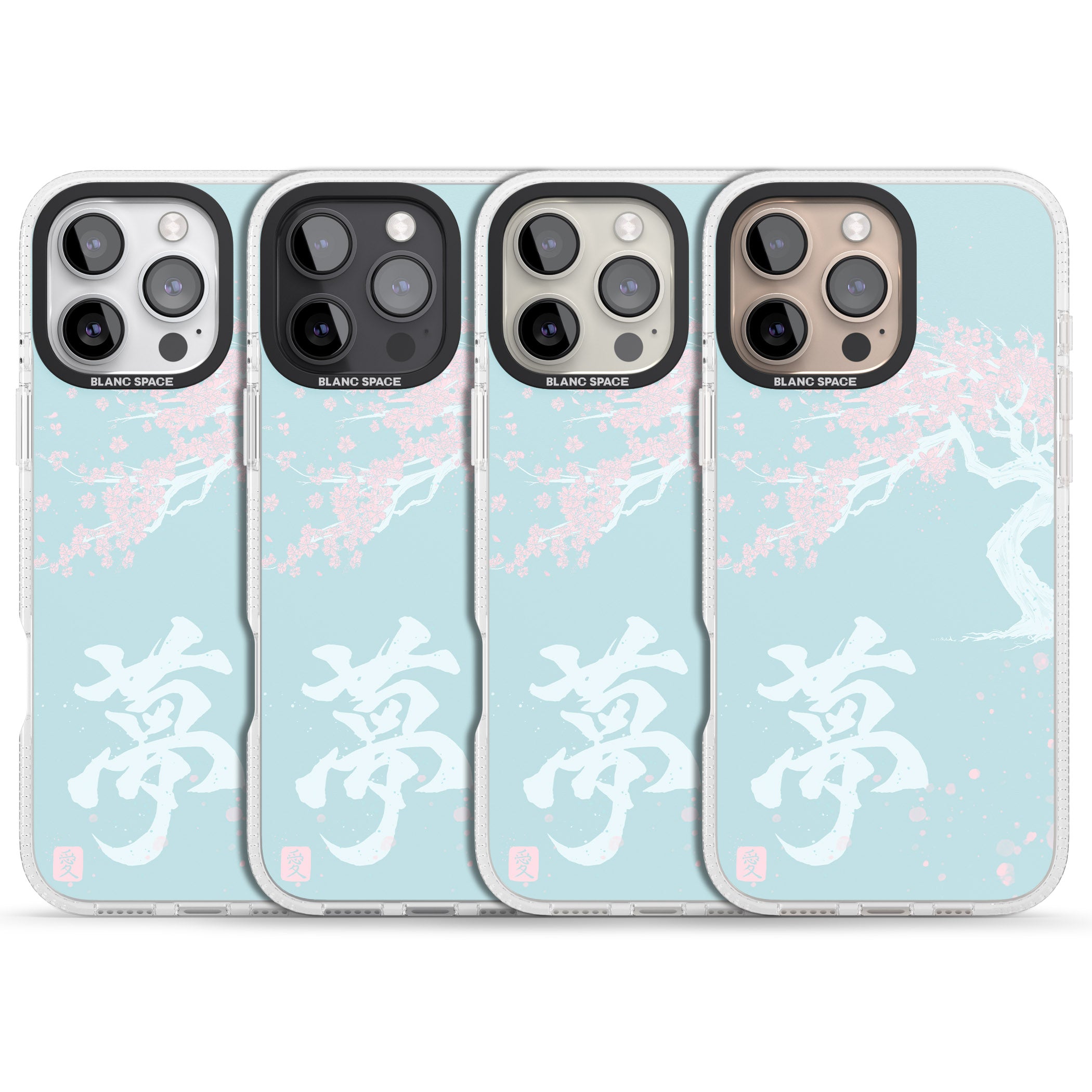 Dreams & Cherry Blossom iPhone 16 Pro Max / 16 Pro Clear Case Impact Air - Blanc Space