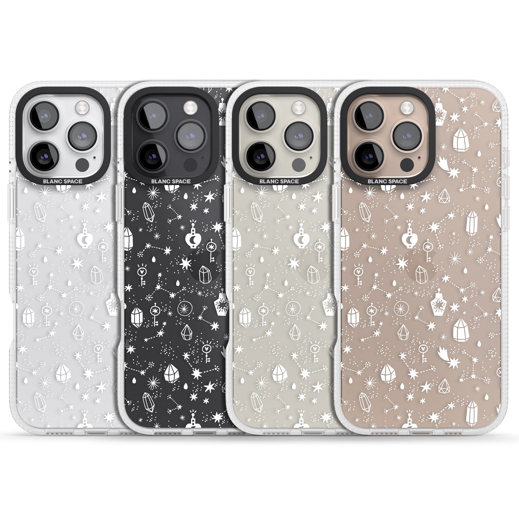 White Magic iPhone 16 Pro Max / 16 Pro Clear Case Impact Air - Blanc Space