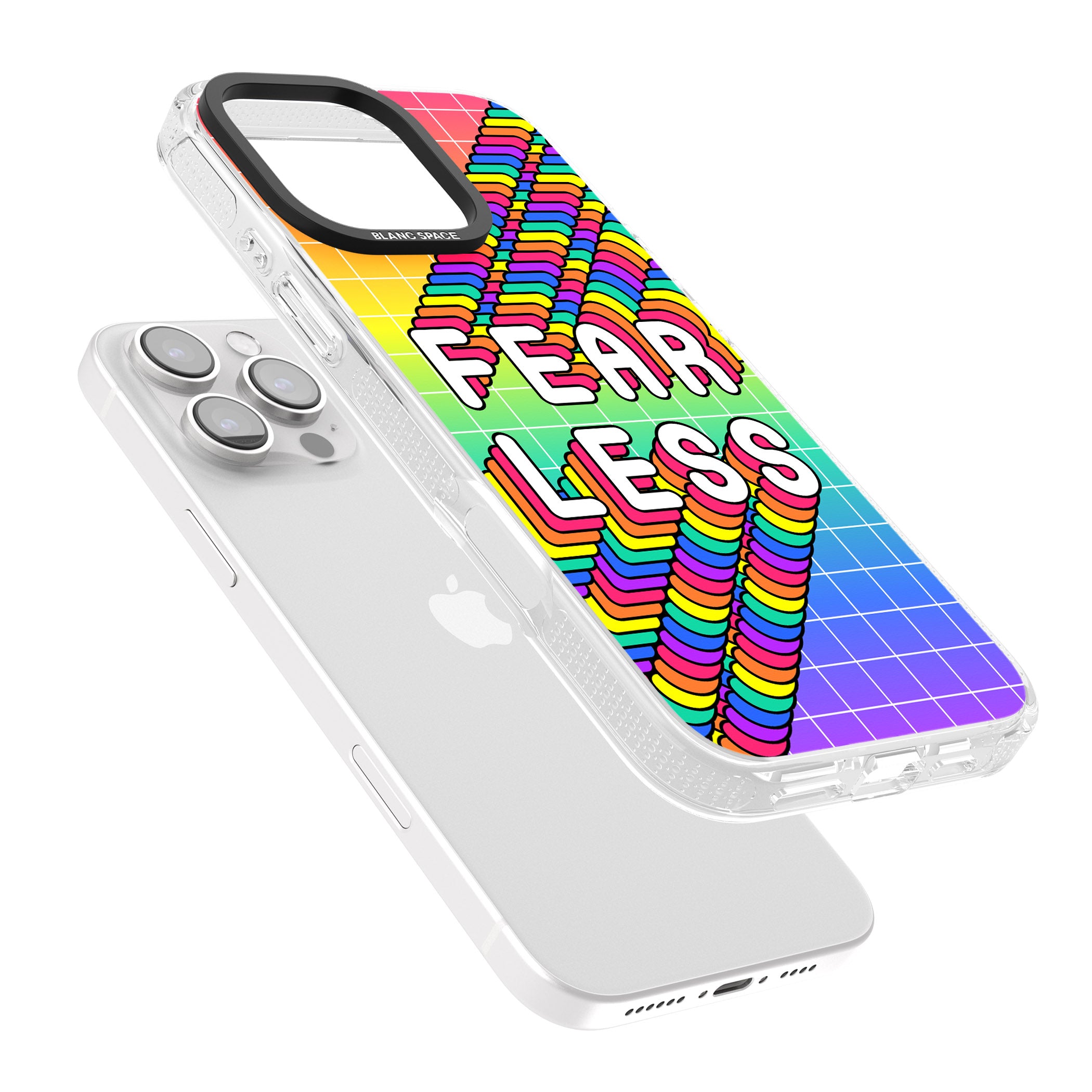 Fearless iPhone 16 Pro Max / 16 Pro Clear Case Impact Air - Blanc Space