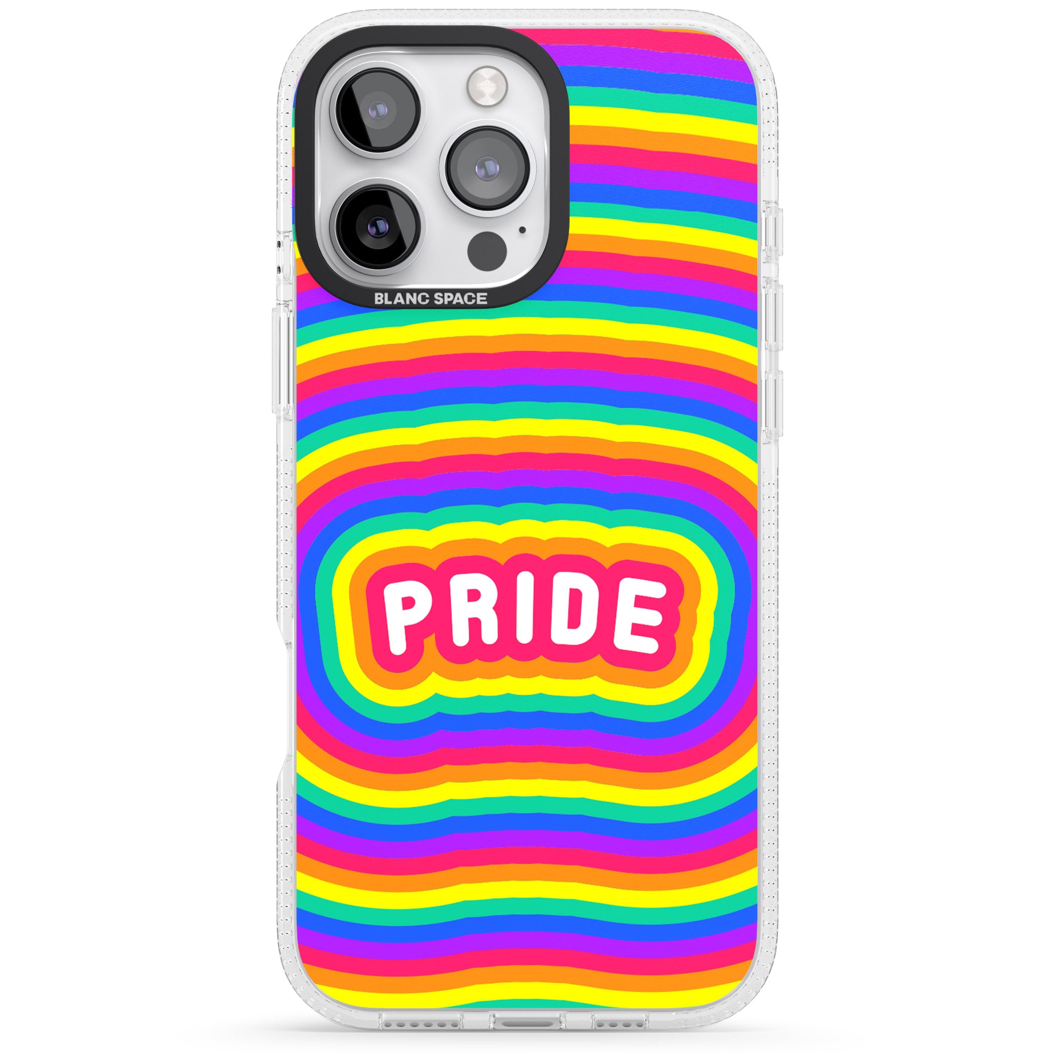 Pride iPhone 16 Pro Max / 16 Pro Clear Case Impact Air - Blanc Space