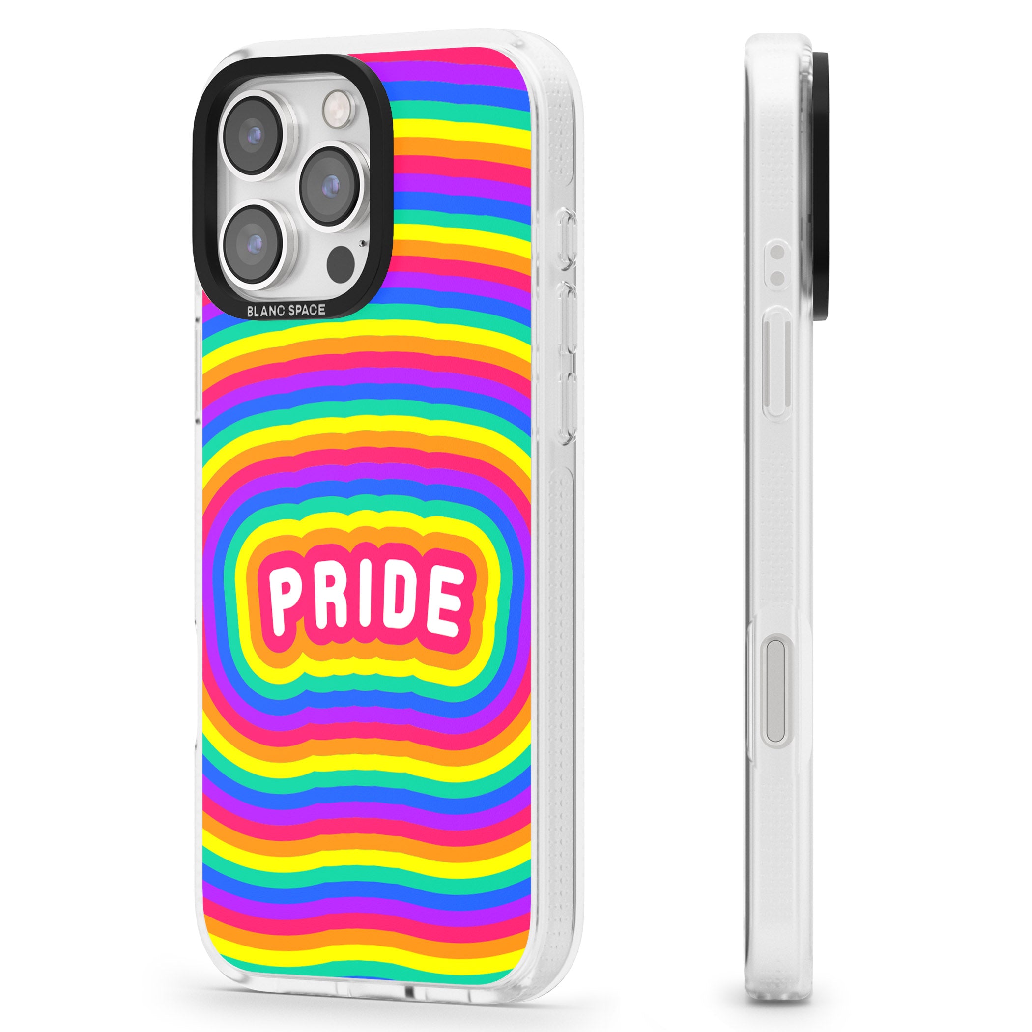 Pride iPhone 16 Pro Max / 16 Pro Clear Case Impact Air - Blanc Space