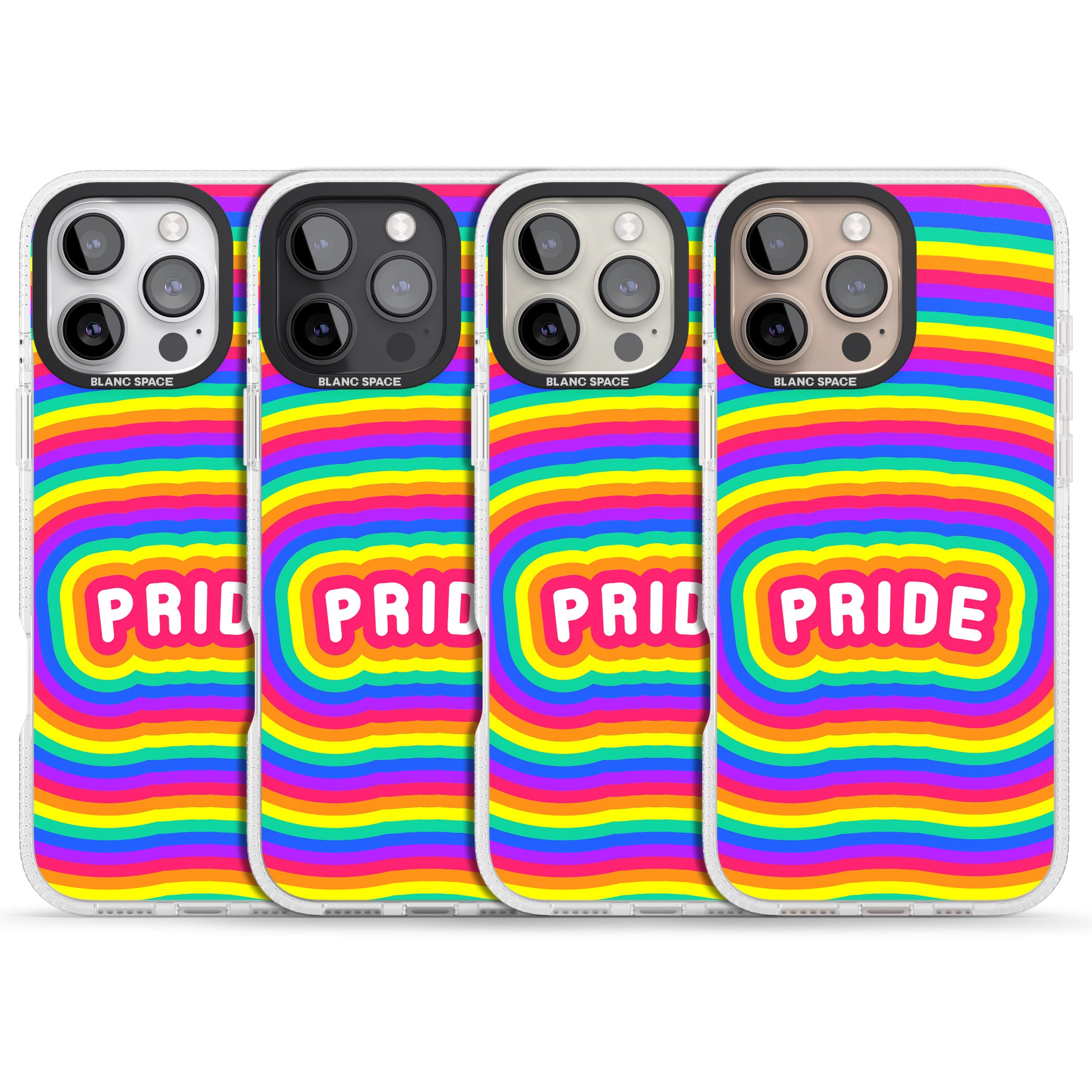 Pride iPhone 16 Pro Max / 16 Pro Clear Case Impact Air - Blanc Space