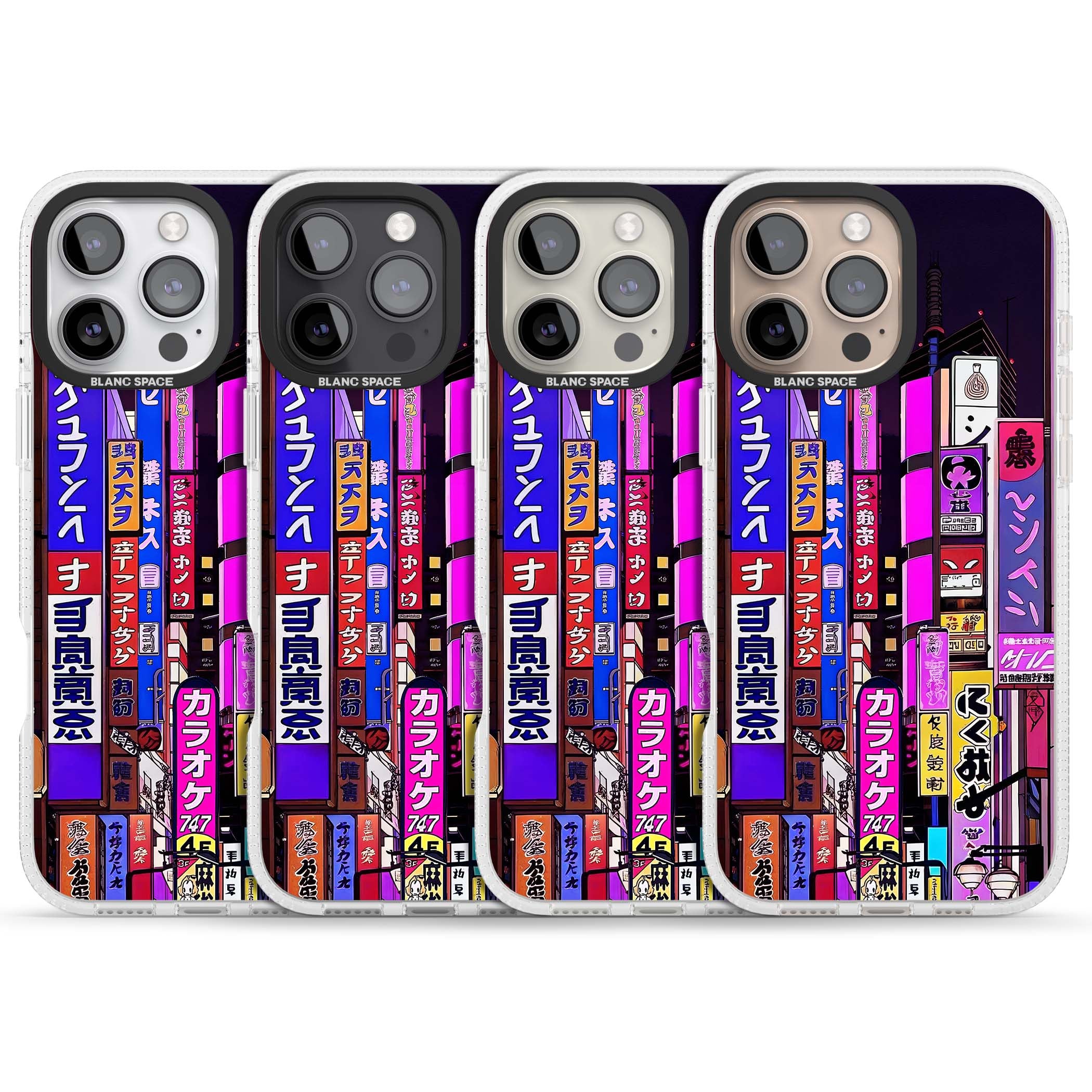 NEON NIGHT anime iPhone case | Clear Case Impact Air case for iPhone 16 Pro, iPhone 16 Pro Max