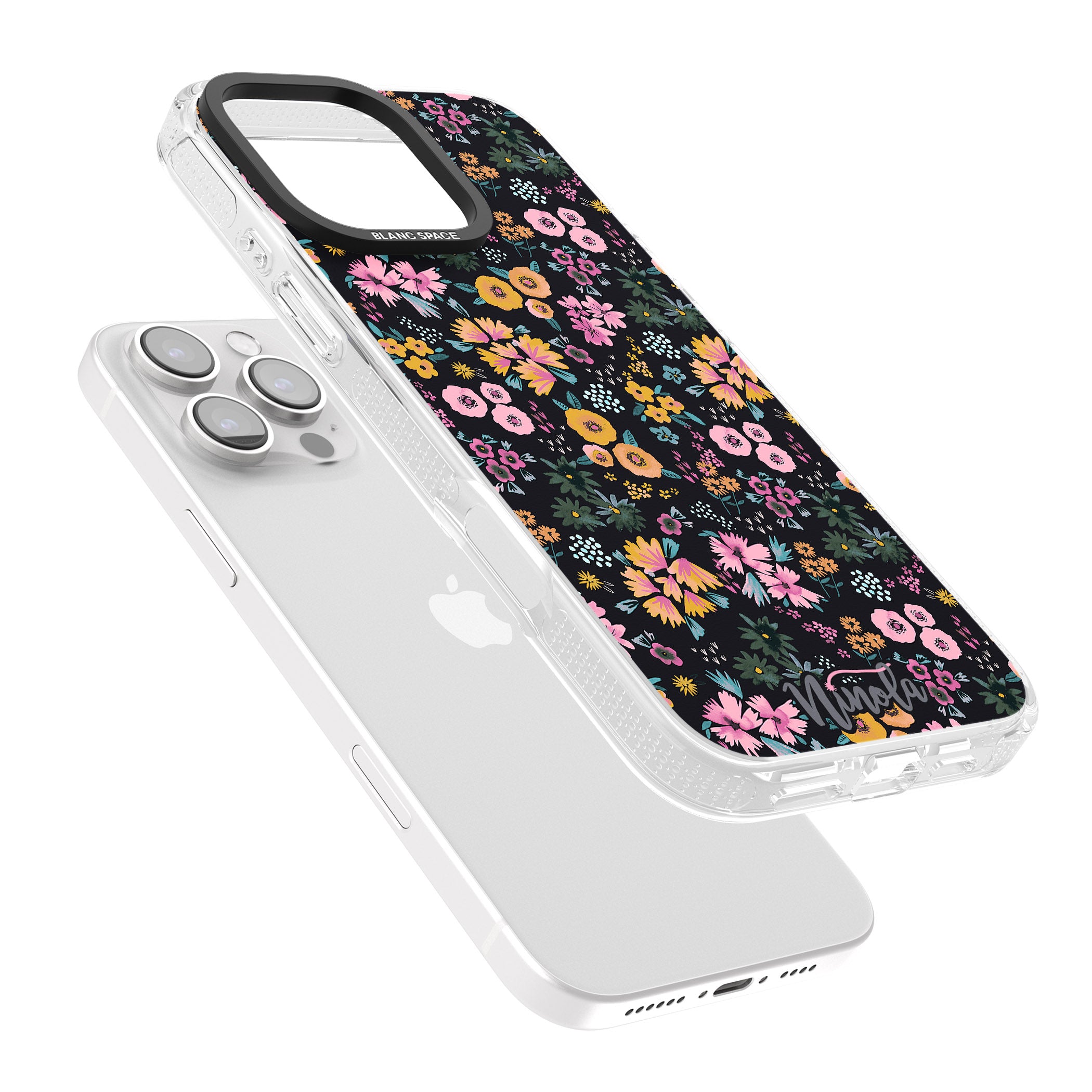 Little Flowers iPhone 16 Pro Max / 16 Pro Clear Case Impact Air - Blanc Space