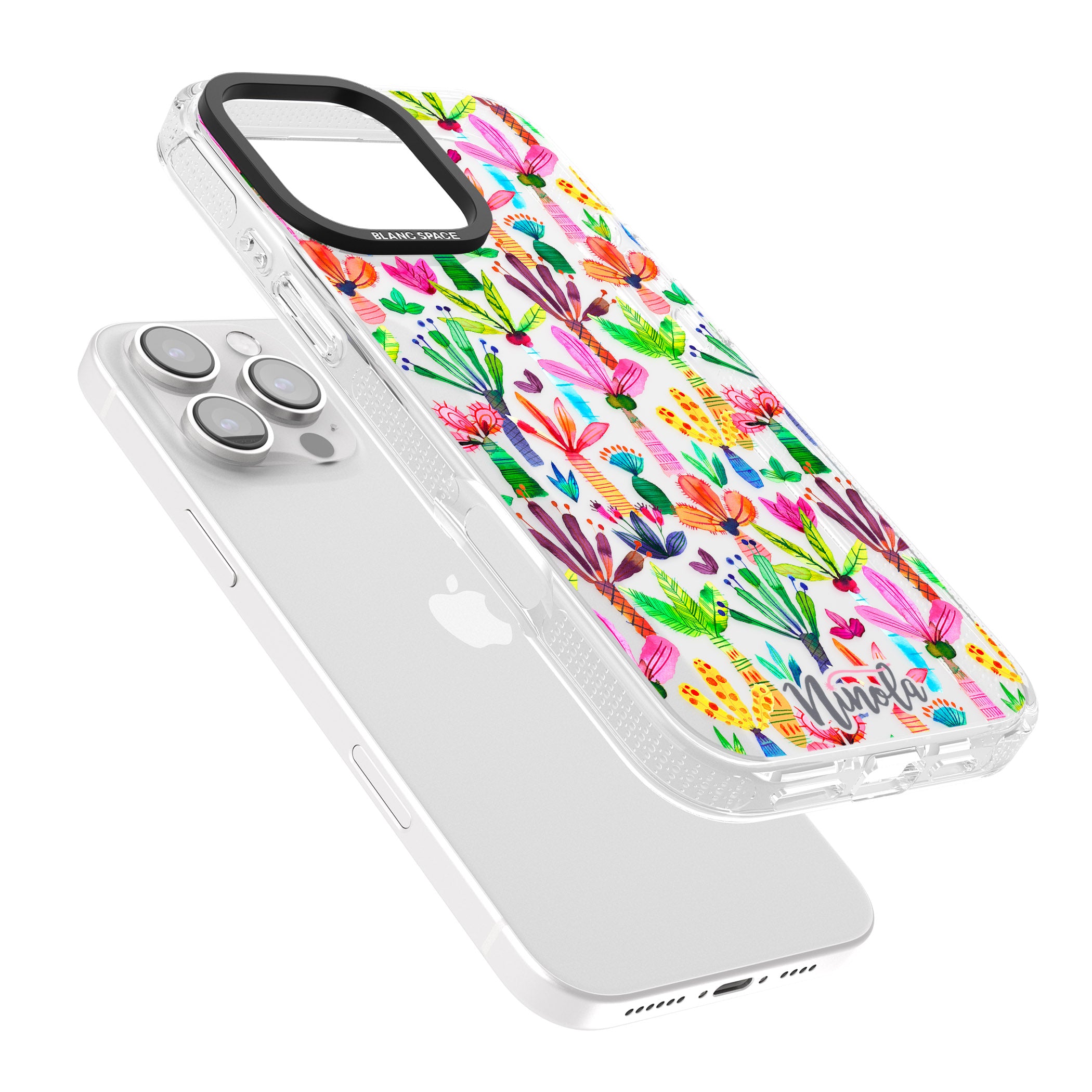 Palms Garden iPhone 16 Pro Max / 16 Pro Clear Case Impact Air - Blanc Space