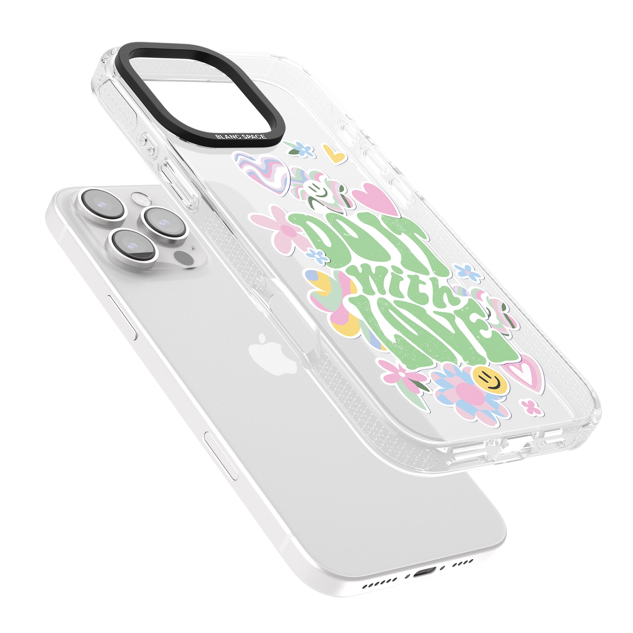 Do It With Love iPhone 16 Pro Max / 16 Pro Clear Case Impact Air - Blanc Space