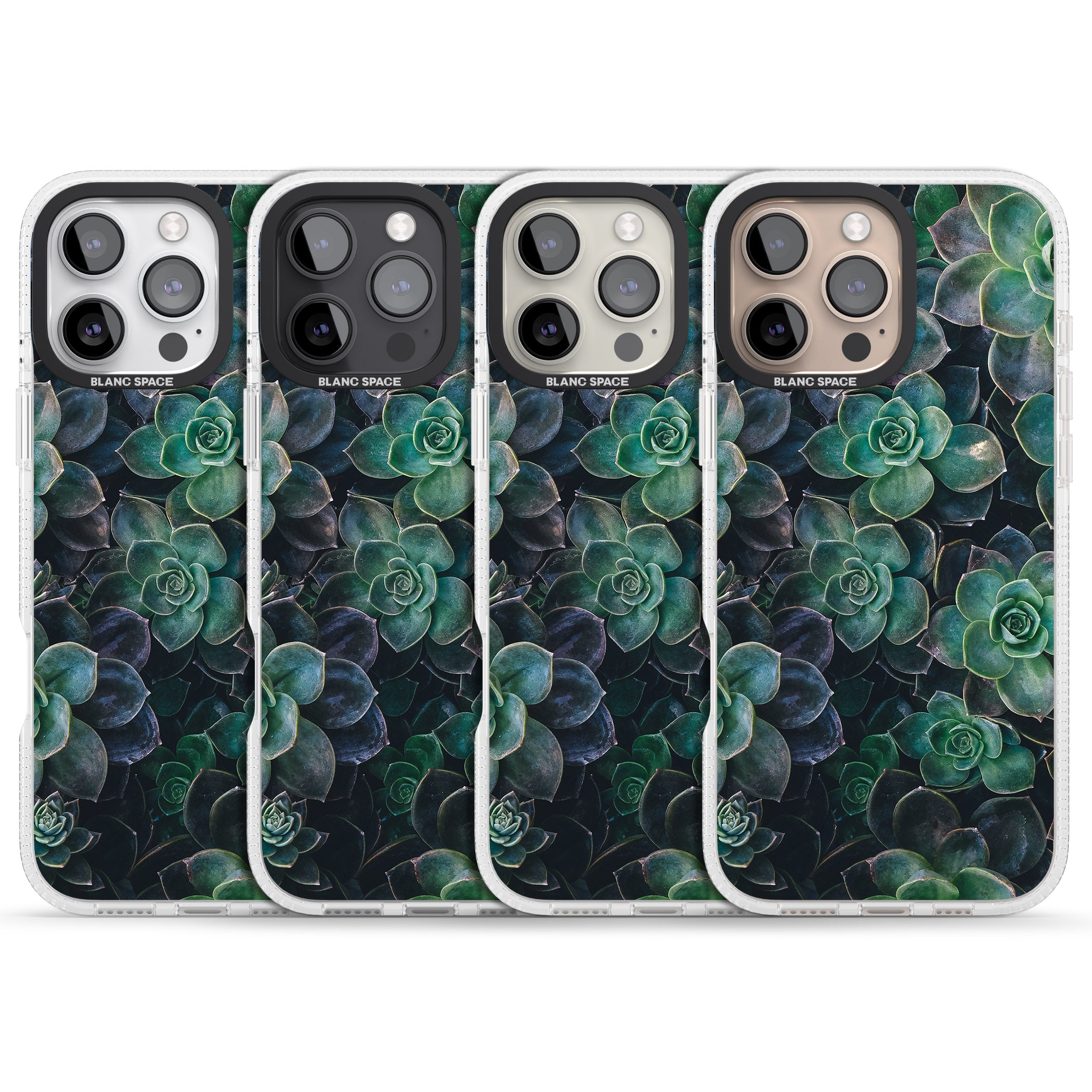 Succulents - Real Botanical Photographs iPhone 16 Pro Max / 16 Pro Clear Case Impact Air - Blanc Space