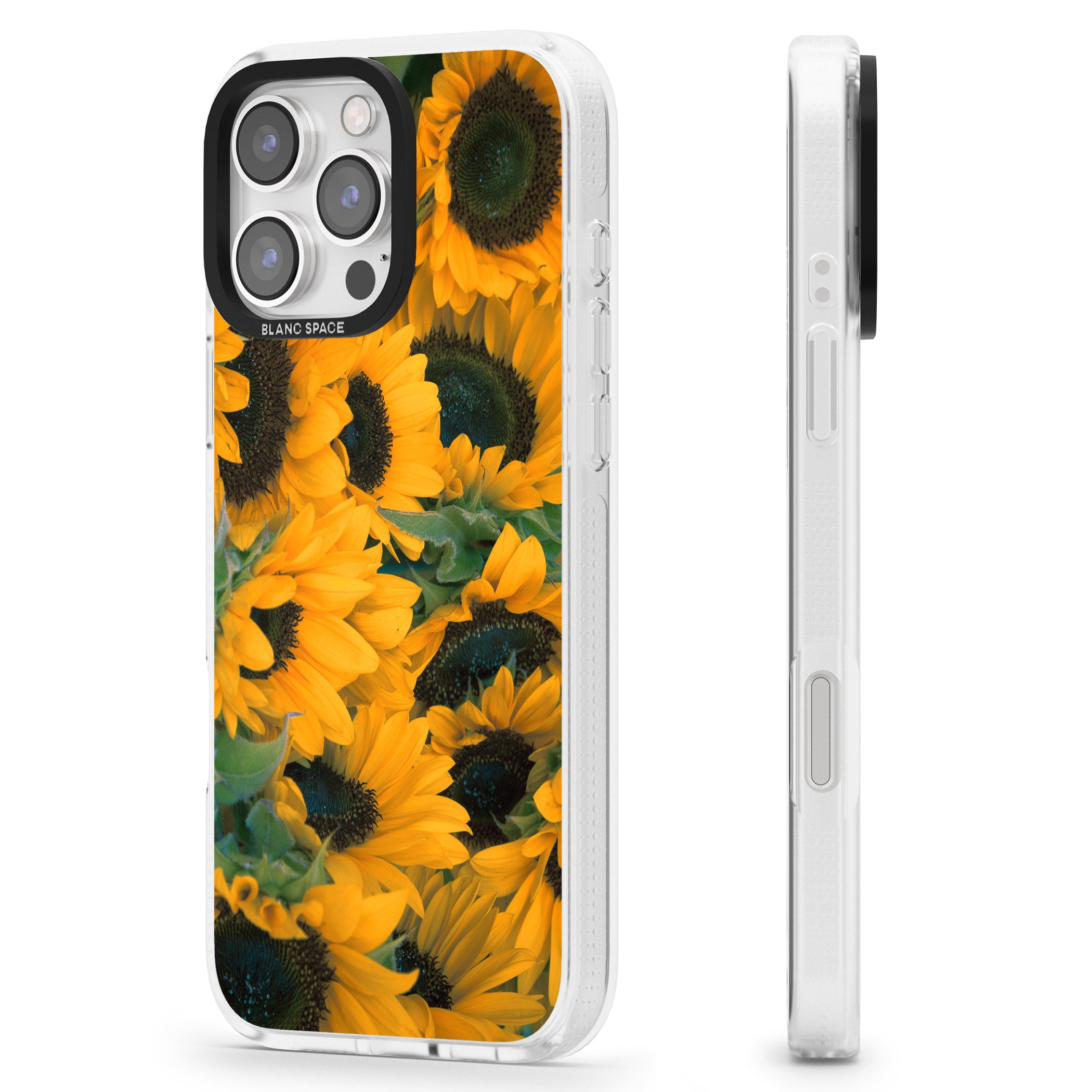 Sunflowers iPhone 16 Pro Max / 16 Pro Clear Case Impact Air - Blanc Space