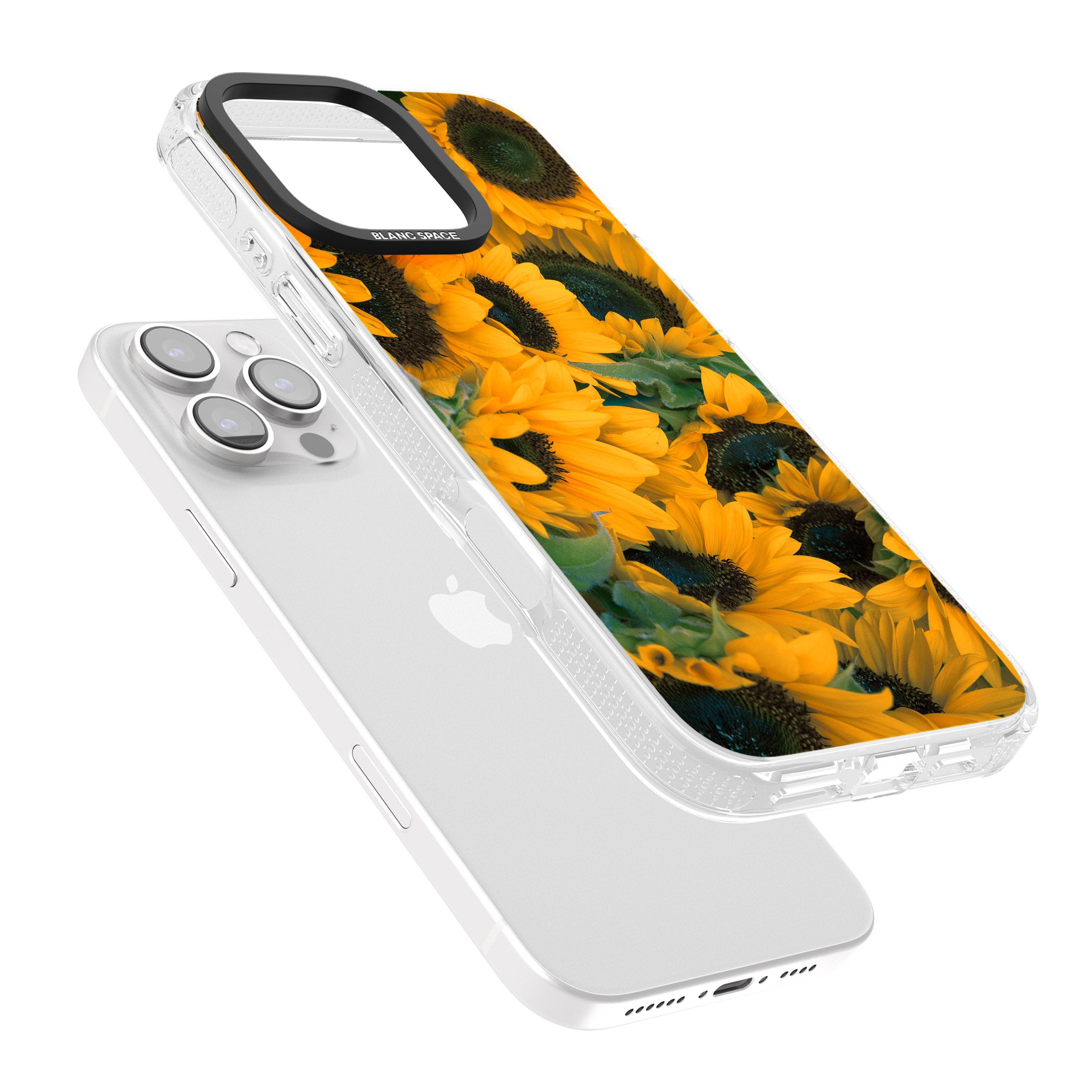 Sunflowers iPhone 16 Pro Max / 16 Pro Clear Case Impact Air - Blanc Space