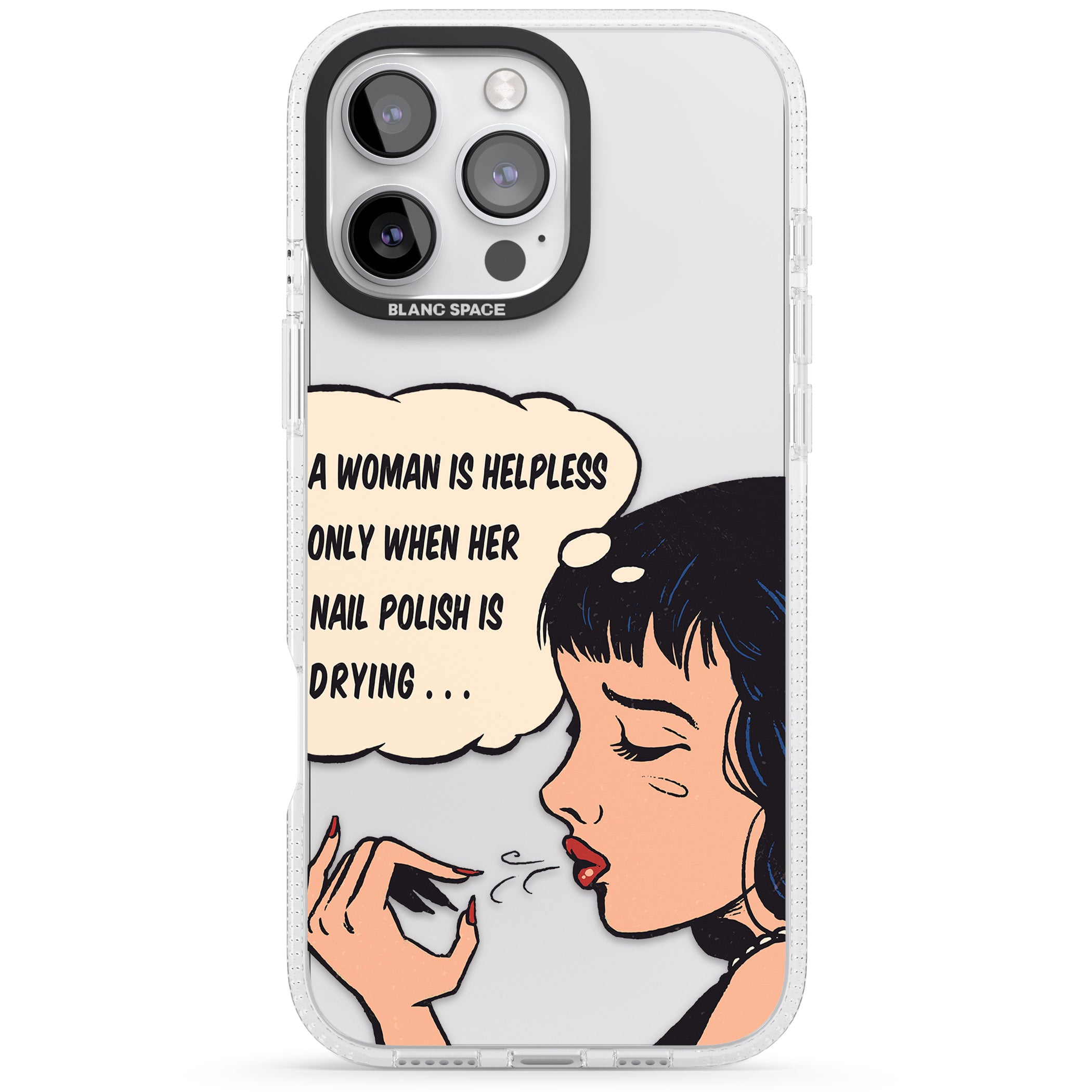 Drying Nails - Pop Art iPhone 16 Pro Max / 16 Pro Clear Case Impact Air - Blanc Space