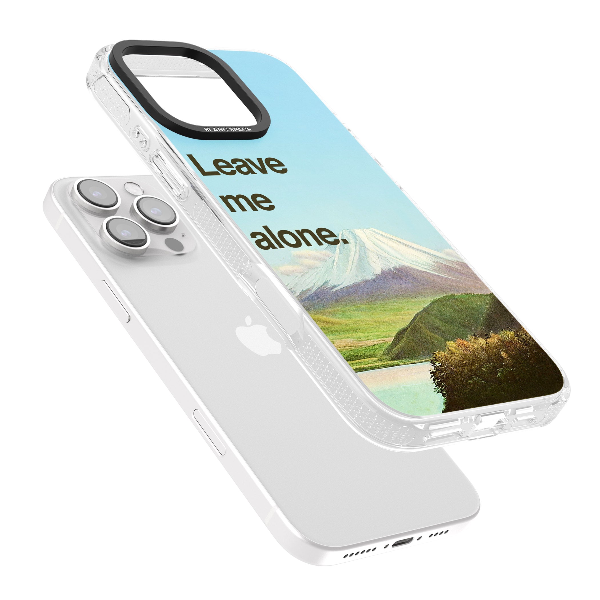 Leave me alone iPhone 16 Pro Max / 16 Pro Clear Case Impact Air - Blanc Space