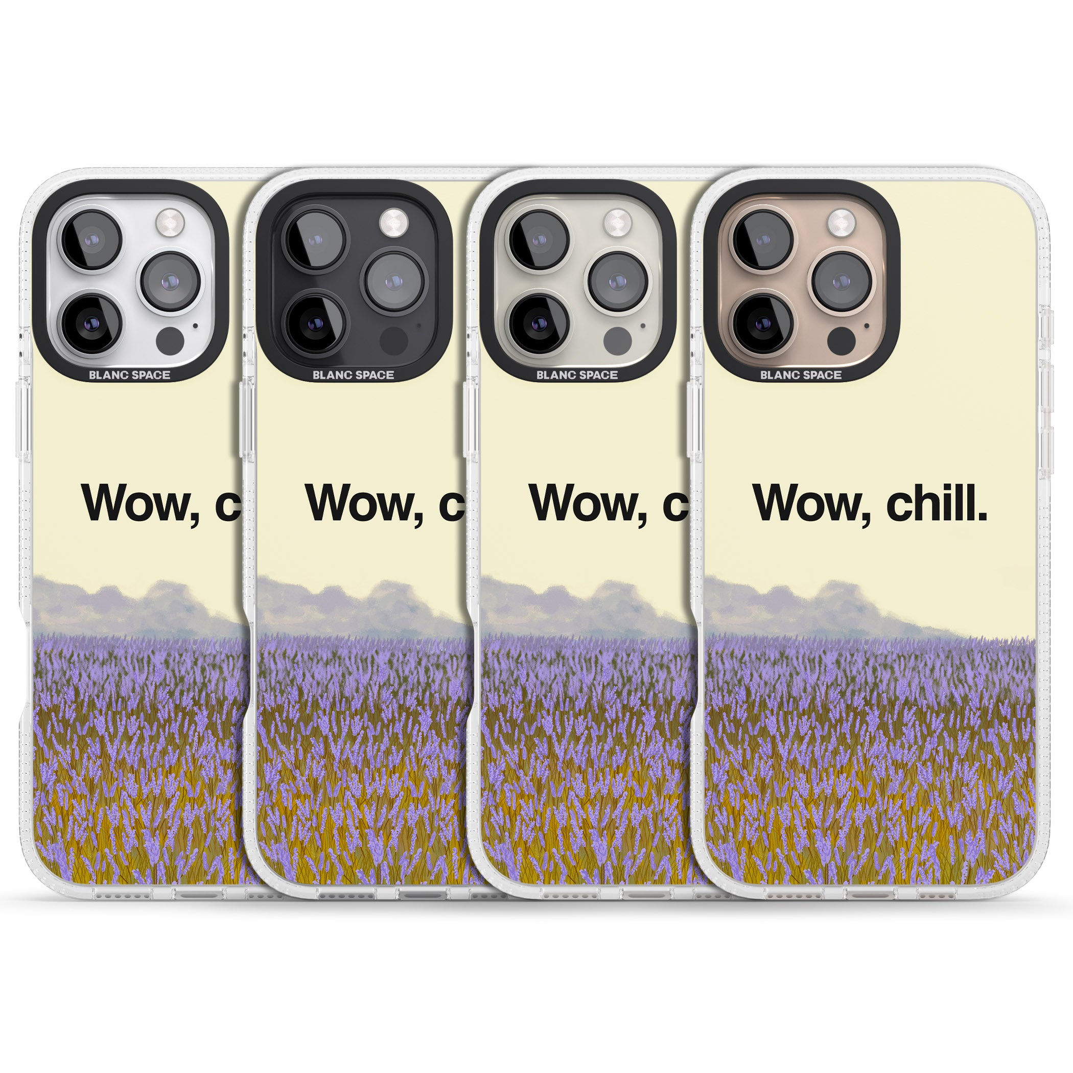 Wow, chill iPhone 16 Pro Max / 16 Pro Clear Case Impact Air - Blanc Space