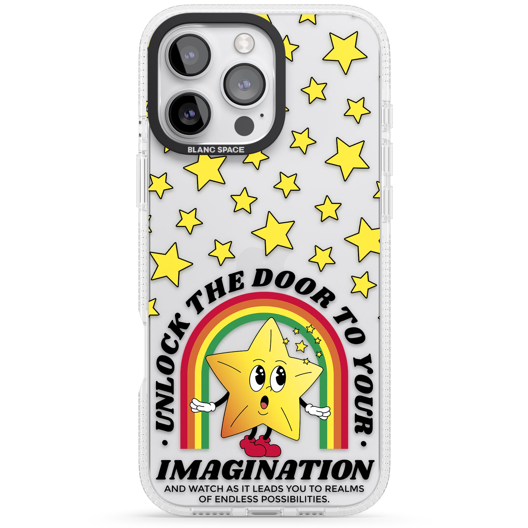 Imagination iPhone 16 Pro Max / 16 Pro Clear Case Impact Air - Blanc Space