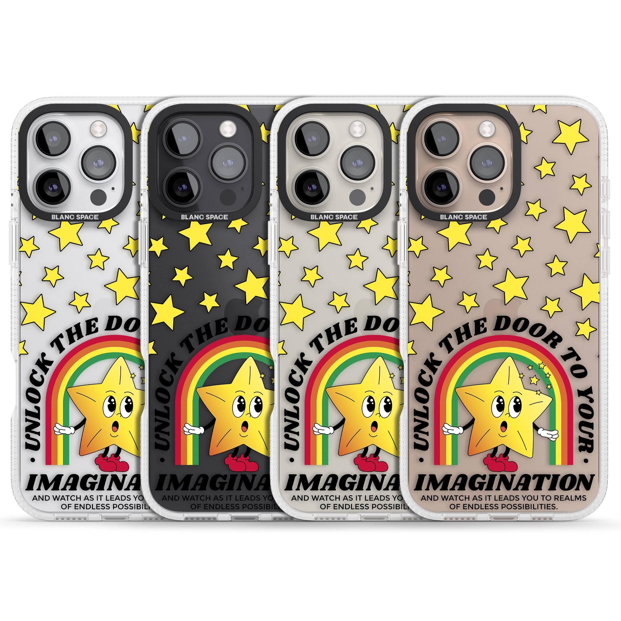 Imagination iPhone 16 Pro Max / 16 Pro Clear Case Impact Air - Blanc Space