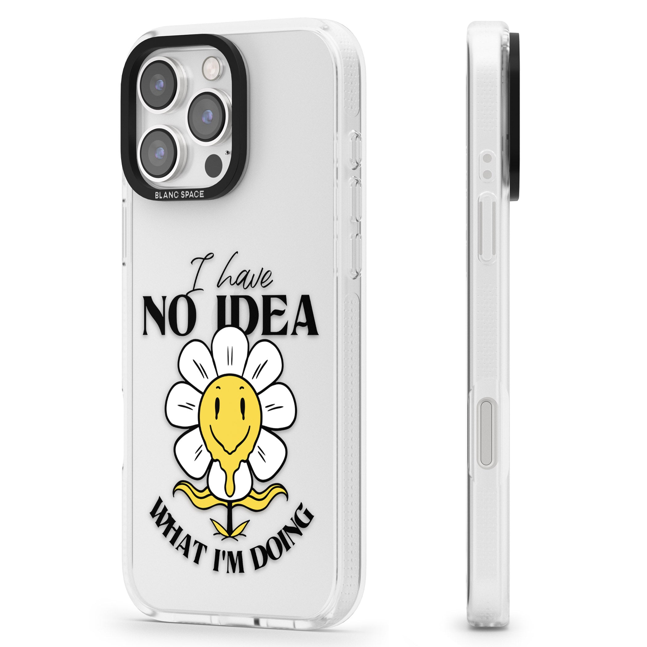 No Idea iPhone 16 Pro Max / 16 Pro Clear Case Impact Air - Blanc Space